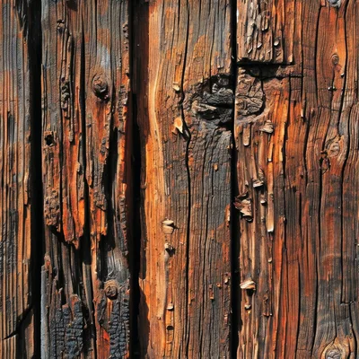 Weathered And Charred Wooden Planks Texture