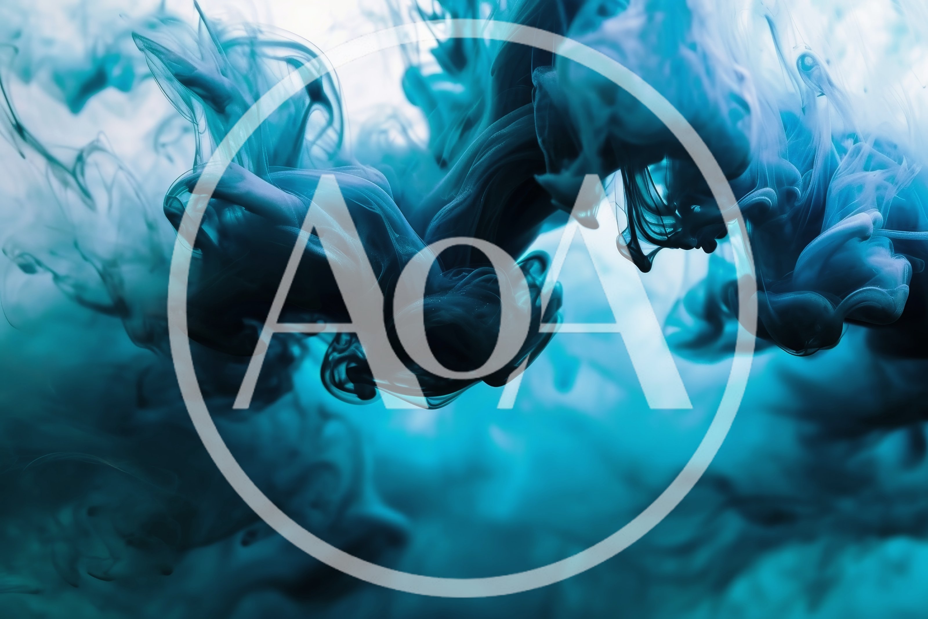 Abstract Blue Ink Swirling In Clear Water