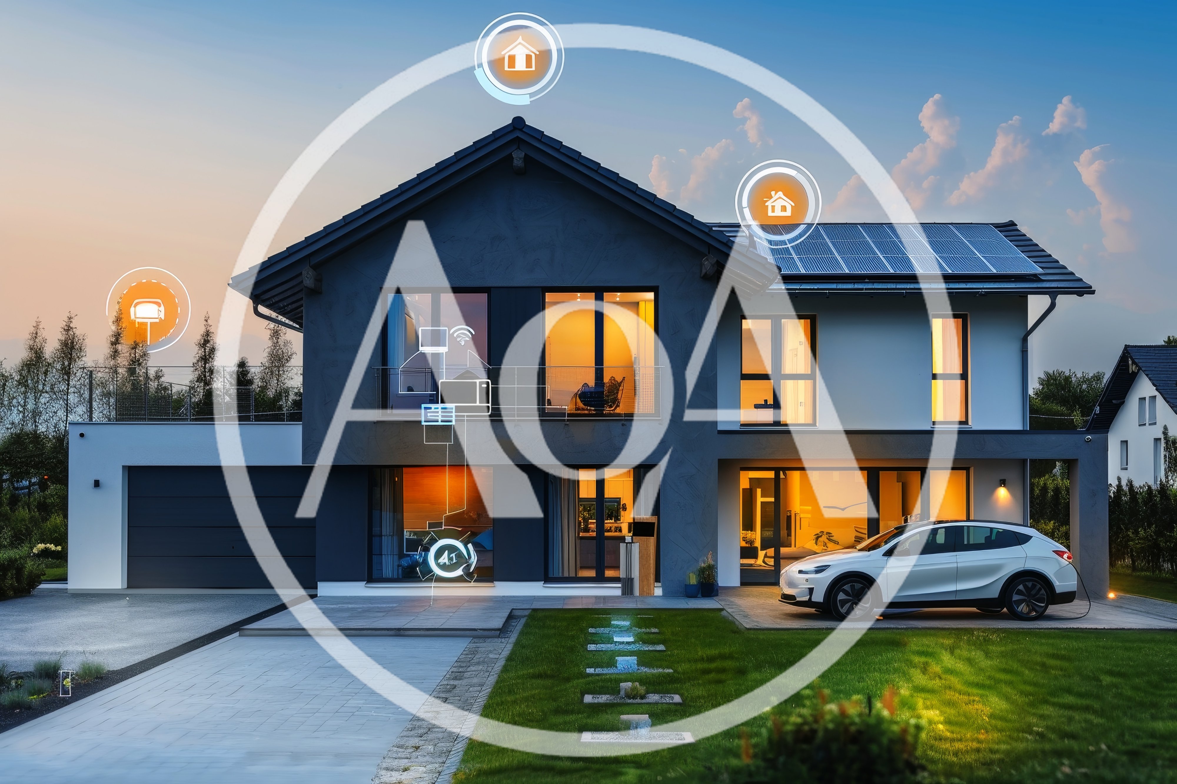 Modern Smart Home With Integrated Technology Systems
