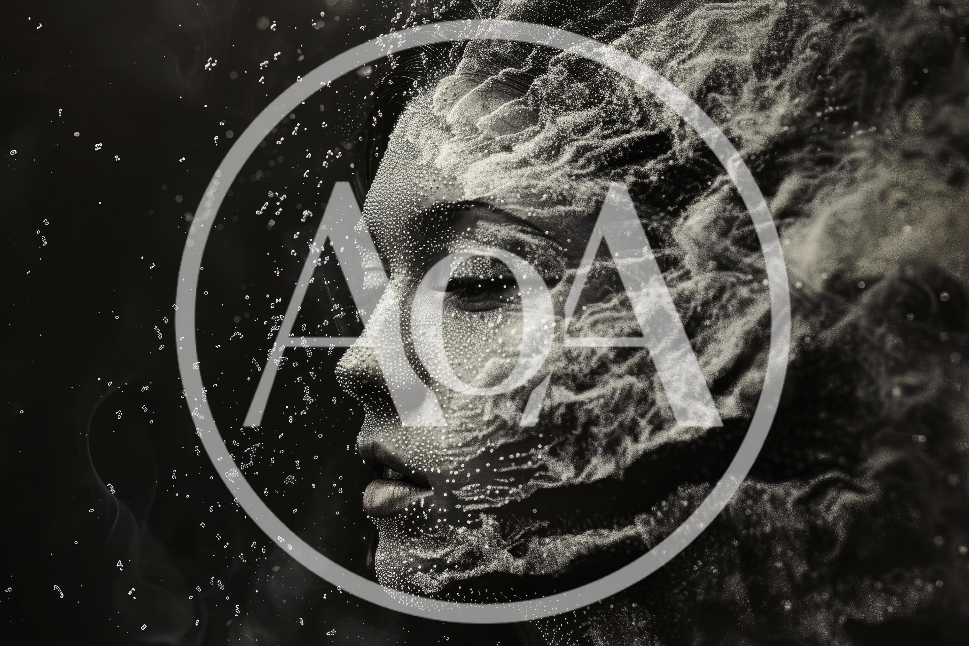 Surreal Portrait Of Woman Dissolving Into Sand Particles