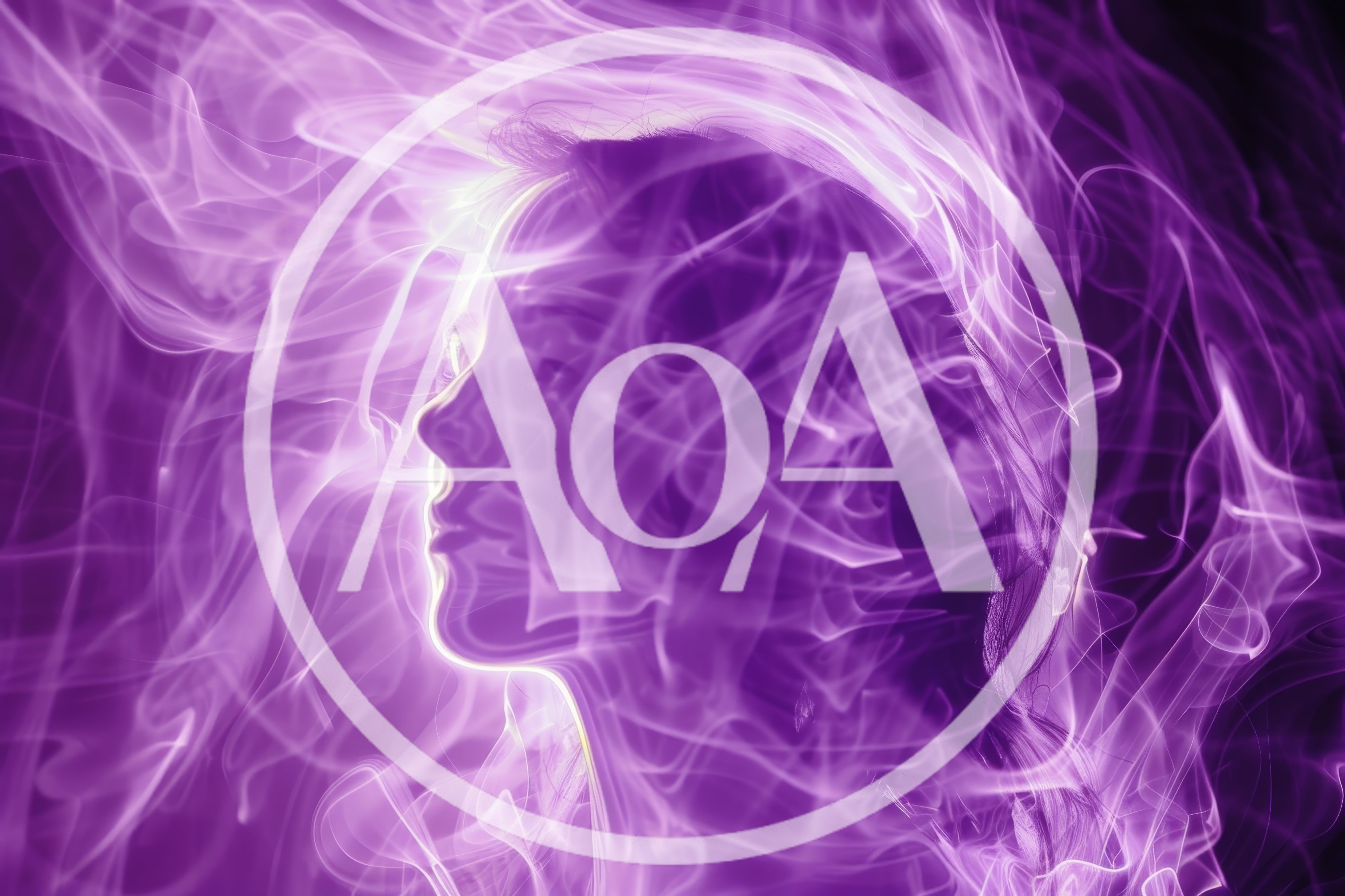 Abstract Portrait Of A Woman Formed From Purple Smoke