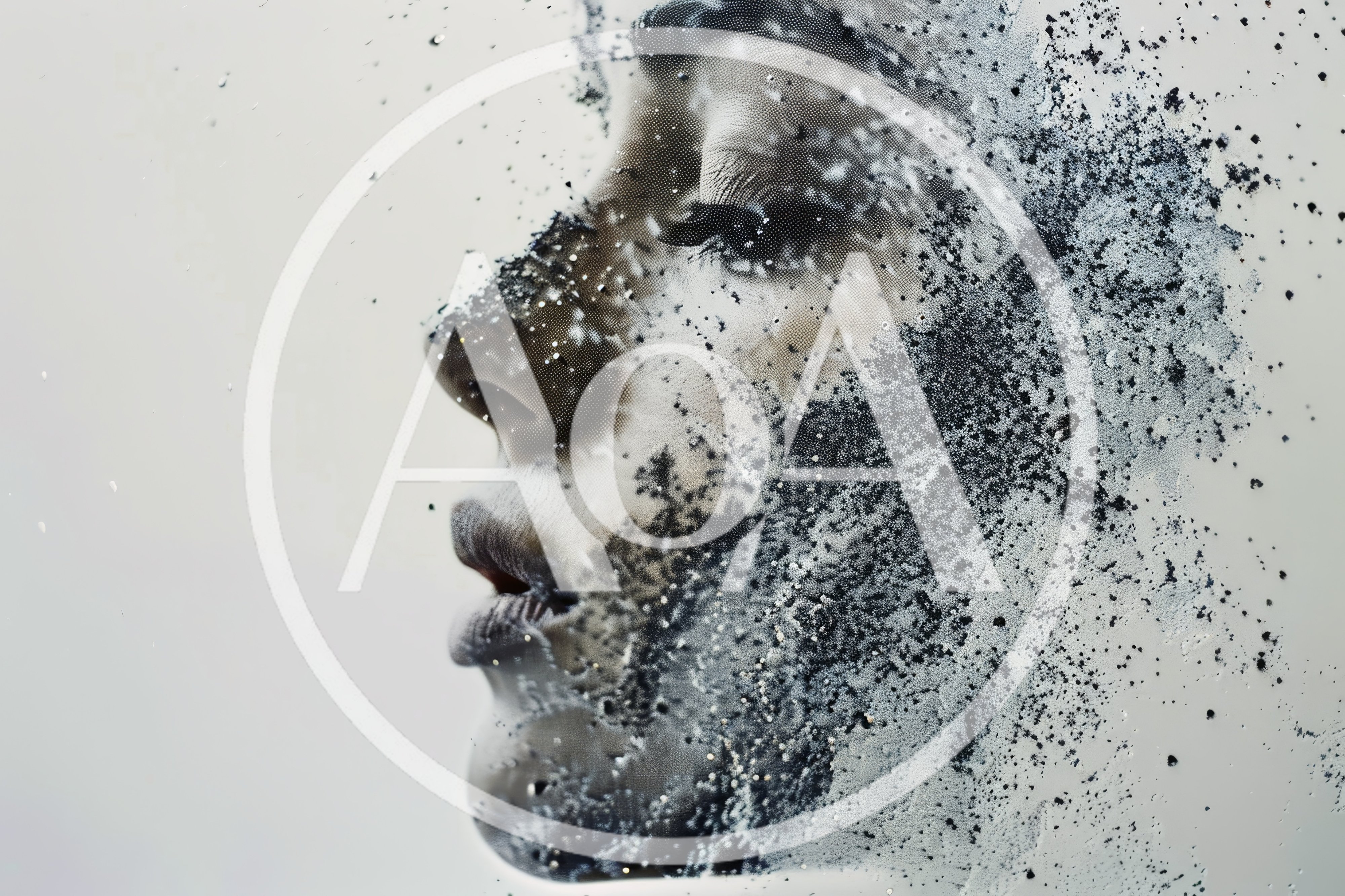 Artistic Portrait Of A Woman Behind Frosted Glass