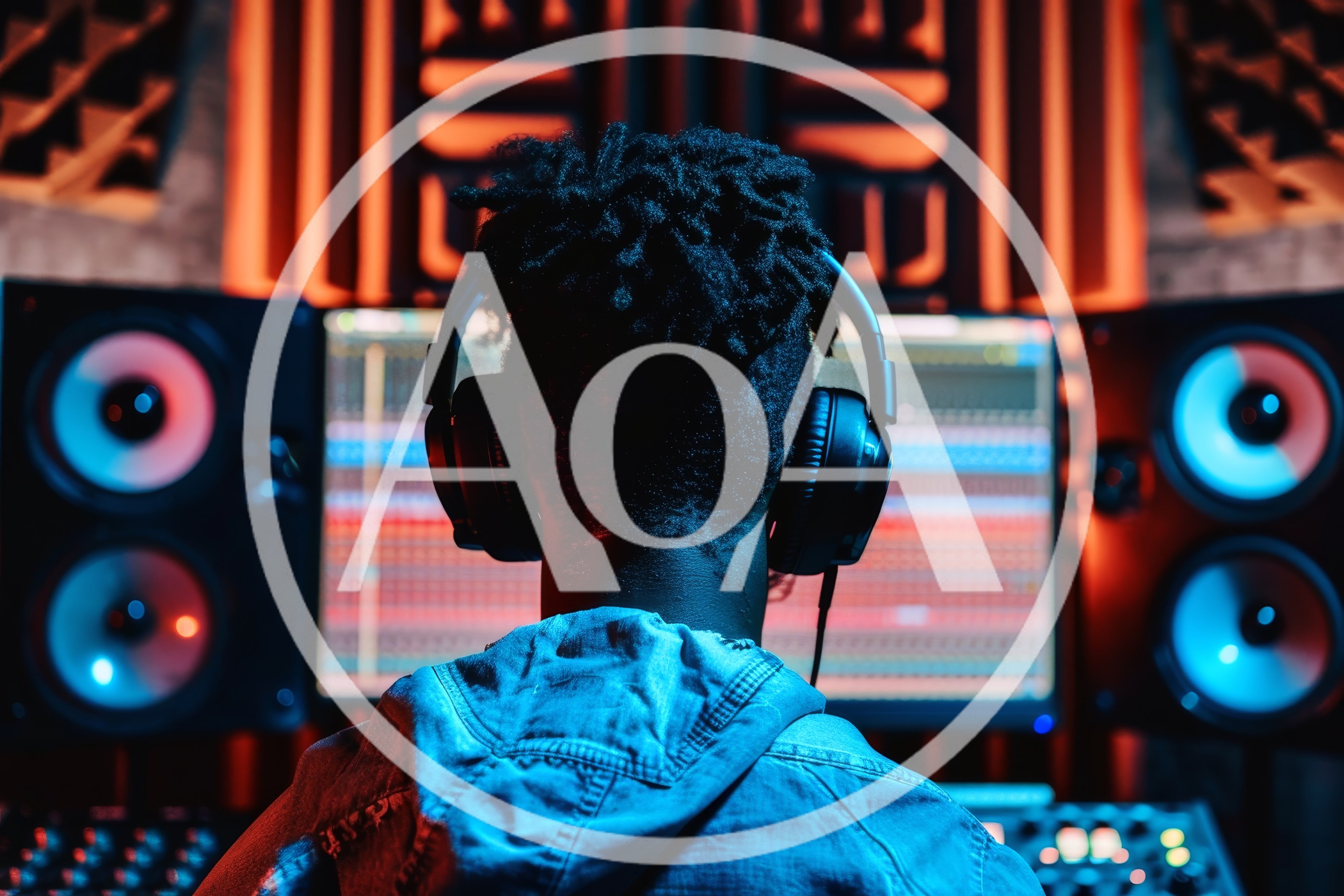 Music Producer Working In Professional Recording Studio