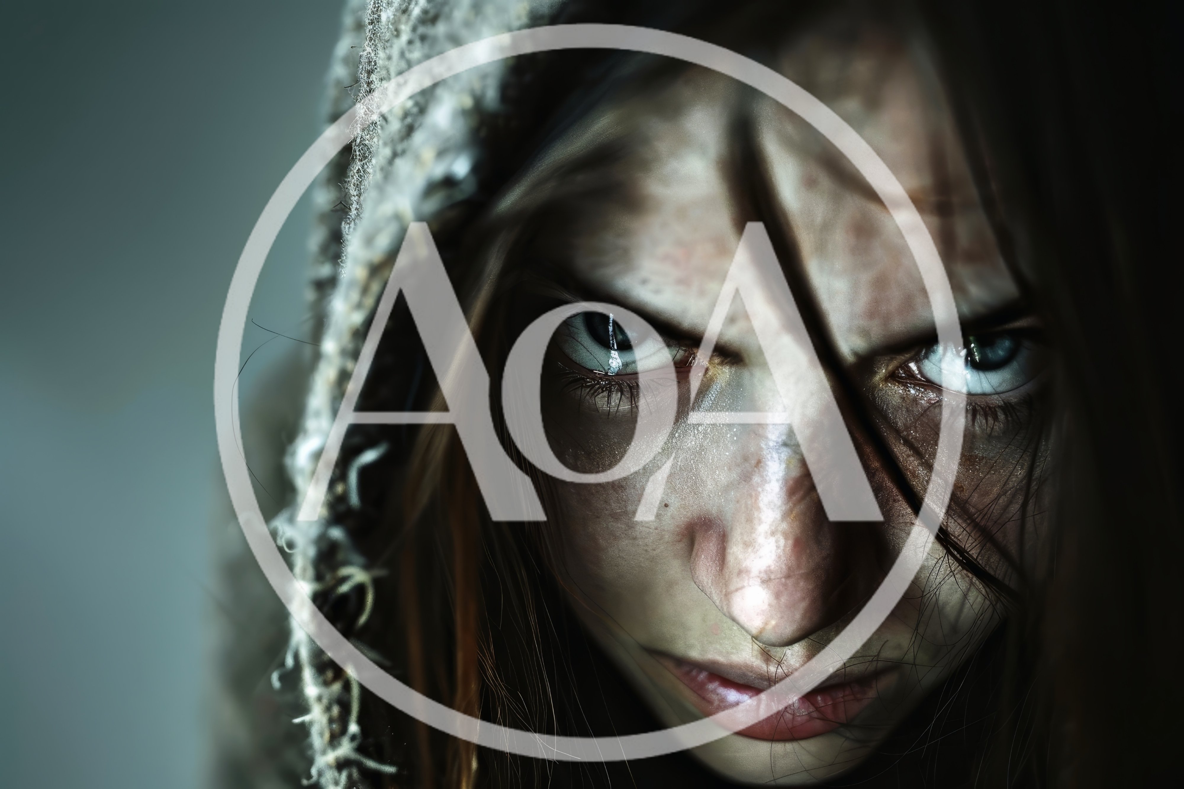 Close Up Portrait Of An Intense Angry Woman