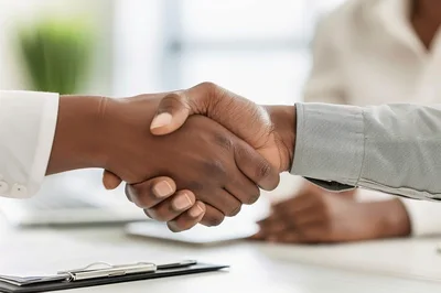 Professional Handshake Between Two Business Partners