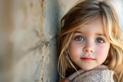 Portrait Of A Young Girl With Blonde Hair