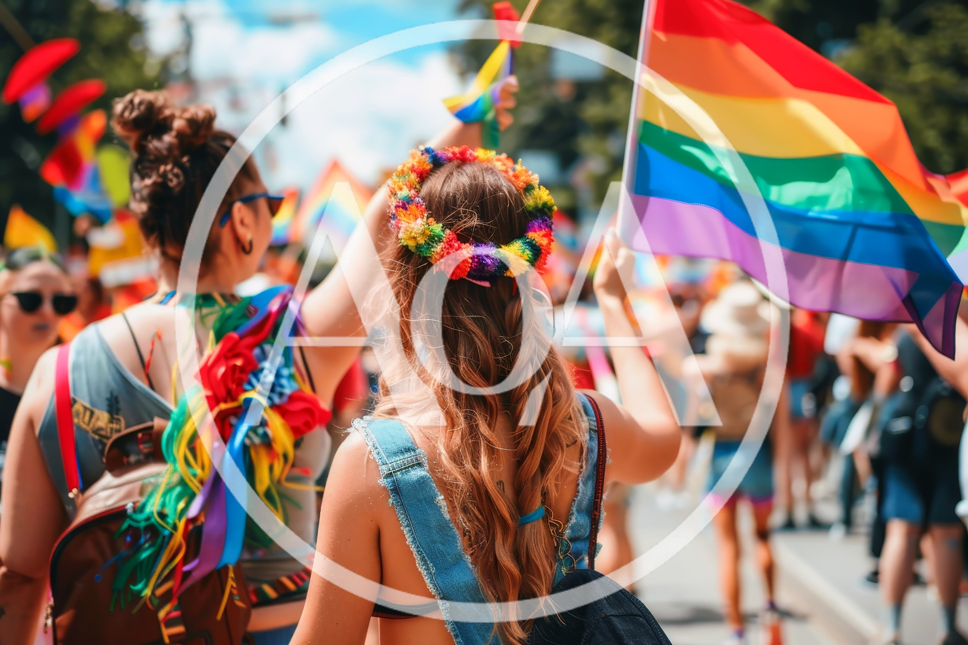 People Celebrating At A Vibrant Pride Parade