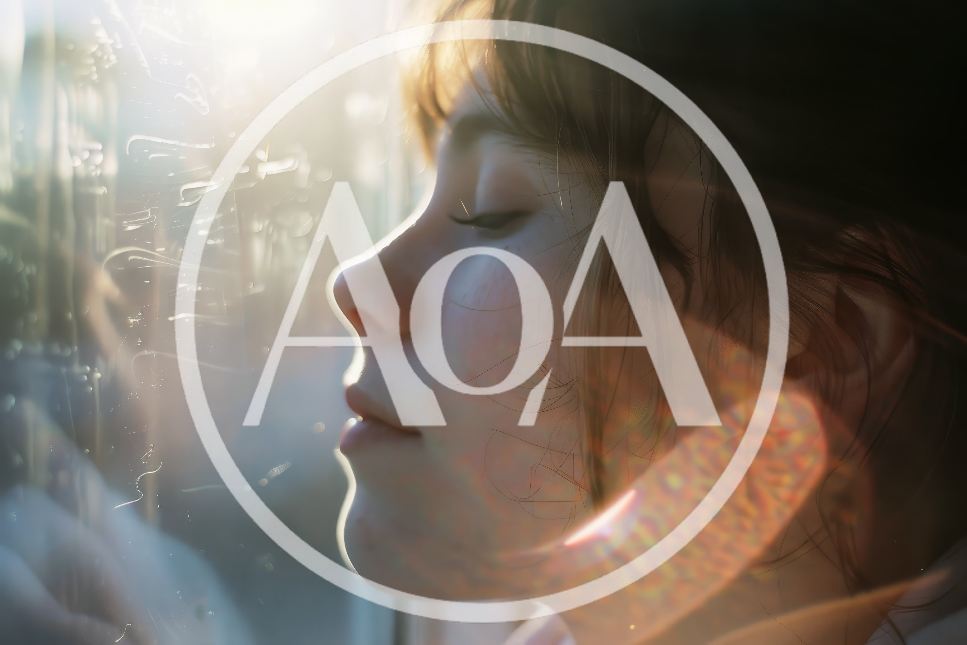 Young Woman Leaning Against A Window In Sunlight