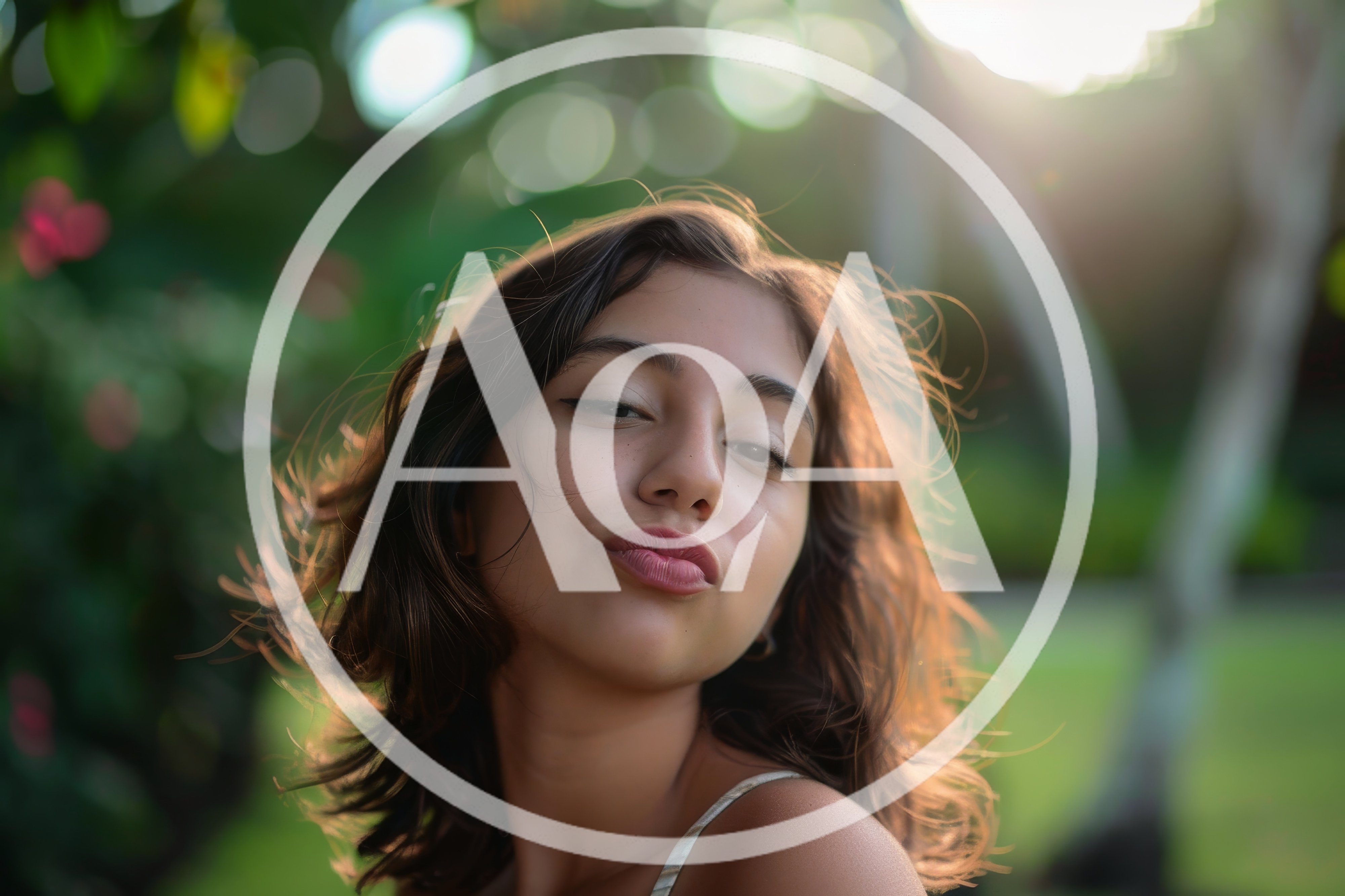 Young Woman Posing With Pouty Lips Outdoors
