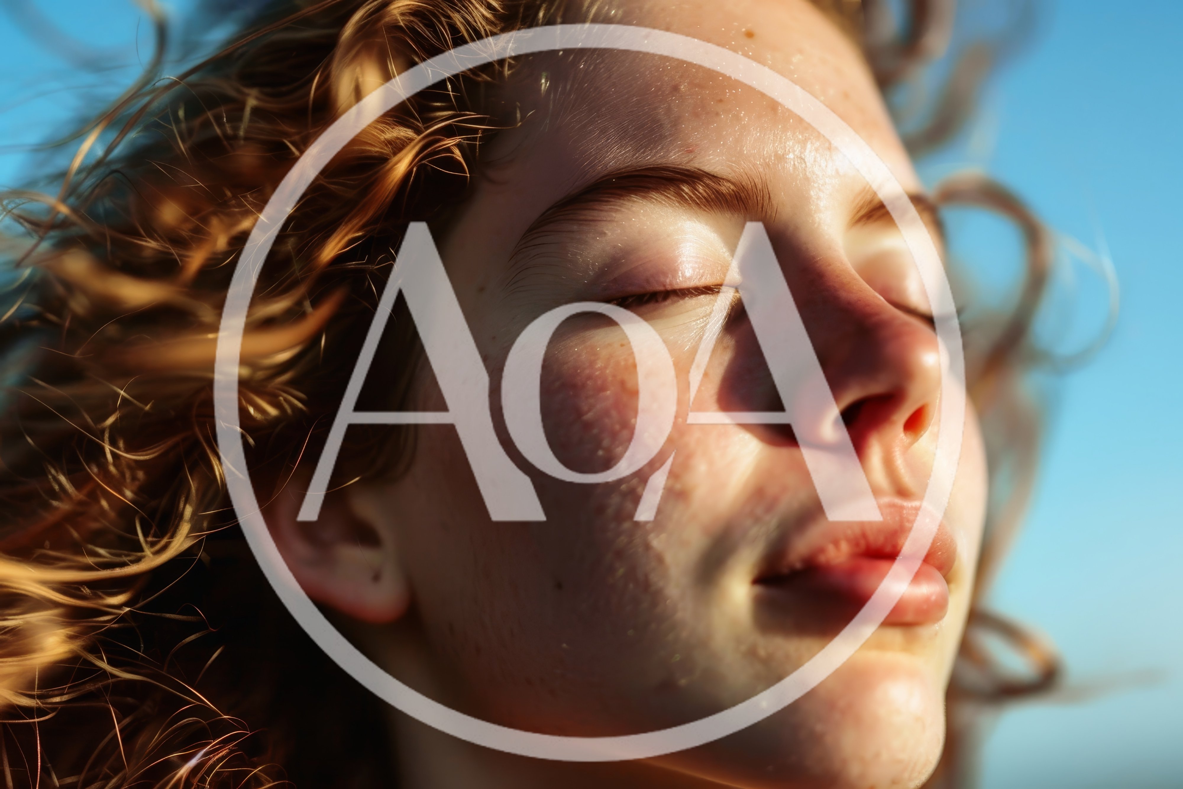 Close Up Portrait Of A Young Woman With Freckles