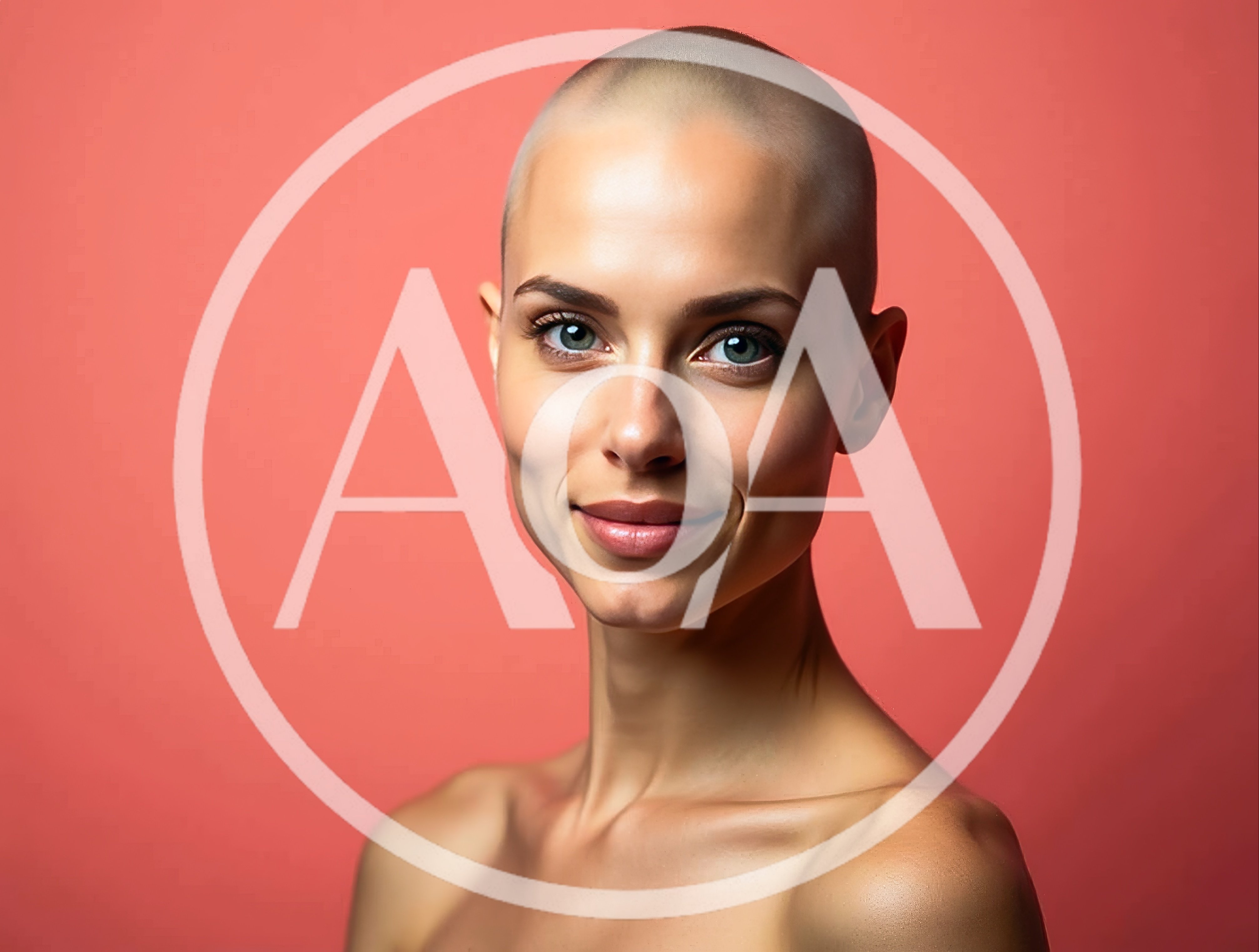 Portrait Of A Beautiful Bald Woman