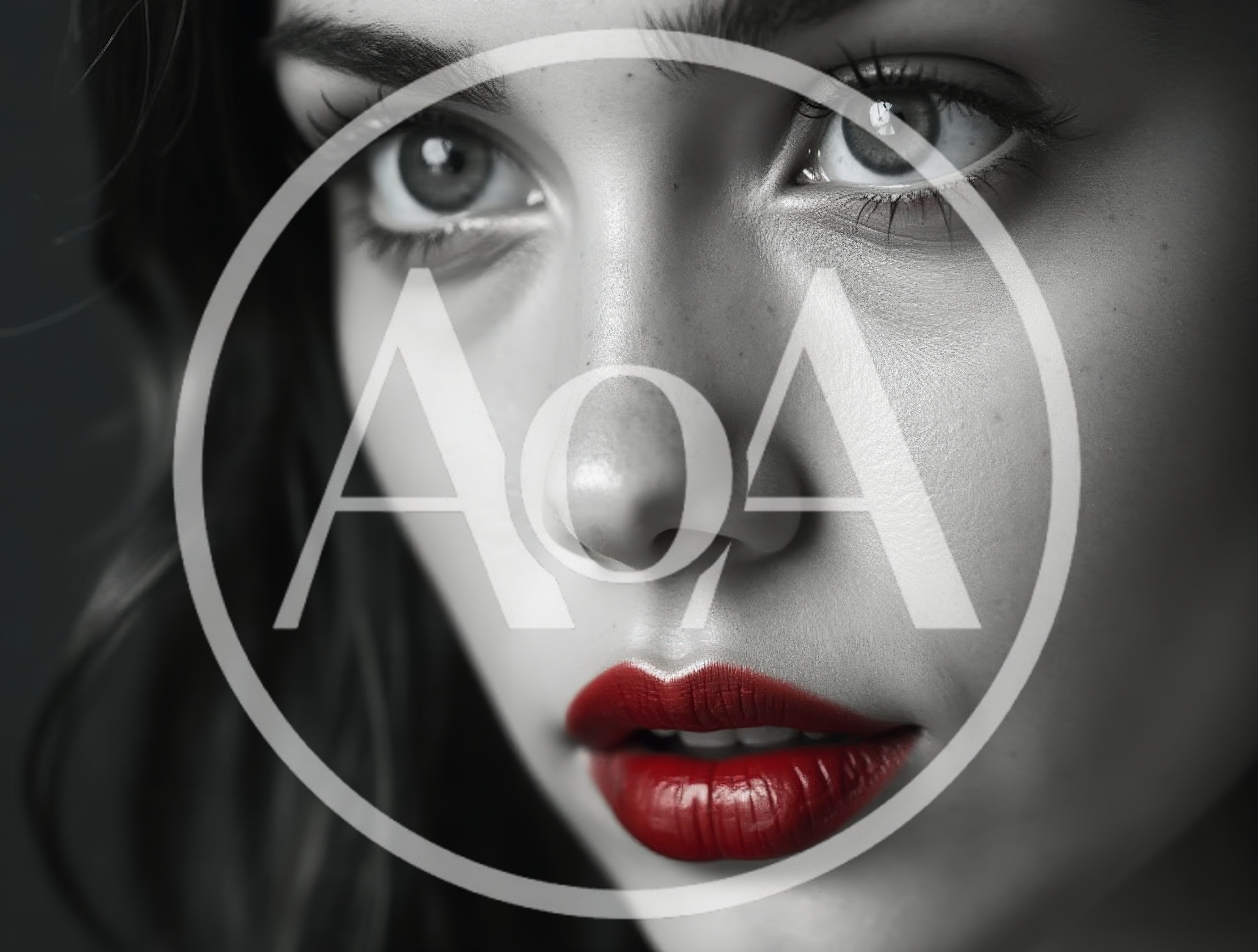 Close Up Portrait Of A Woman With Red Lips