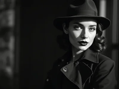 Portrait Of A Woman In A Vintage Fedora