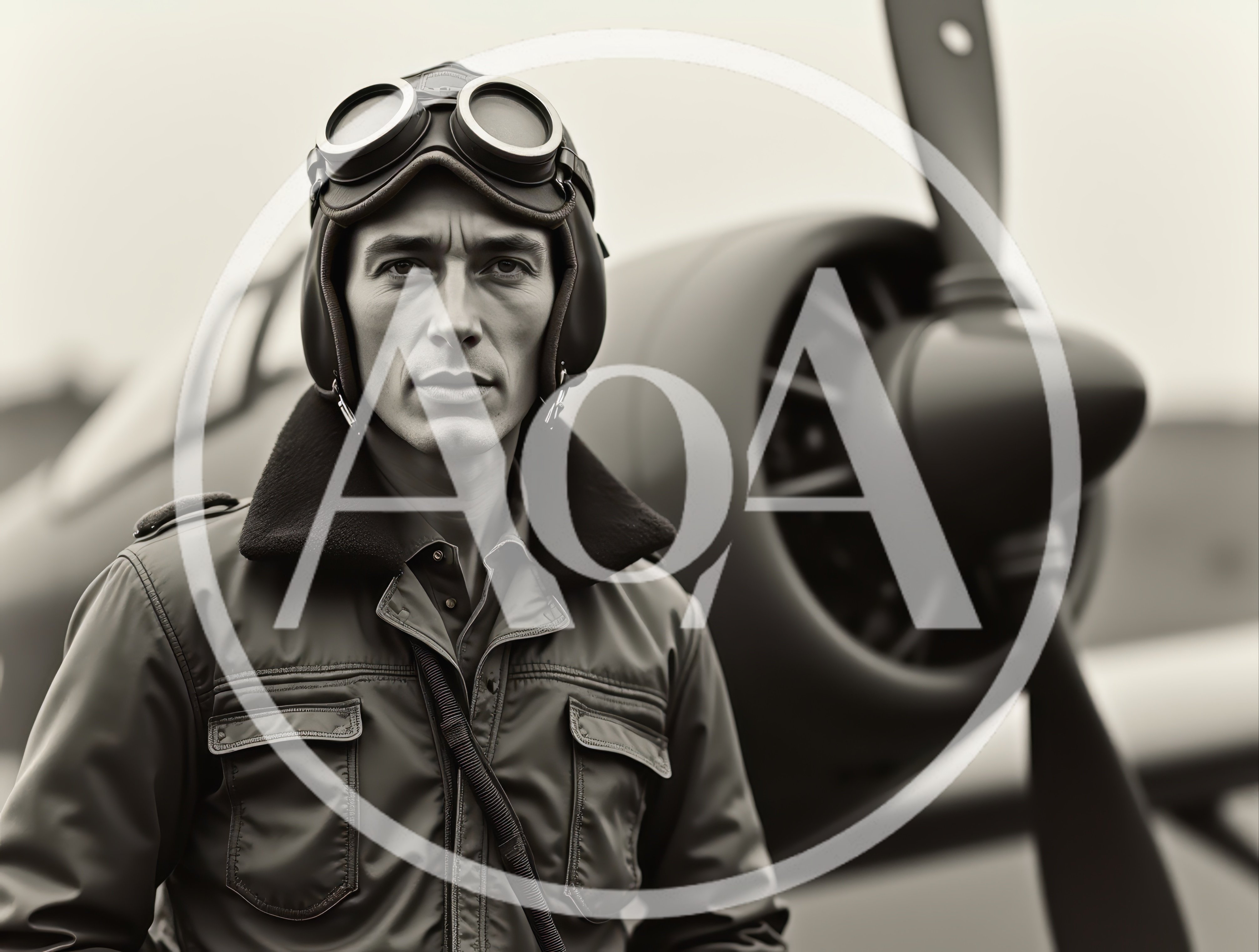 Portrait Of A Vintage World War II Fighter Pilot