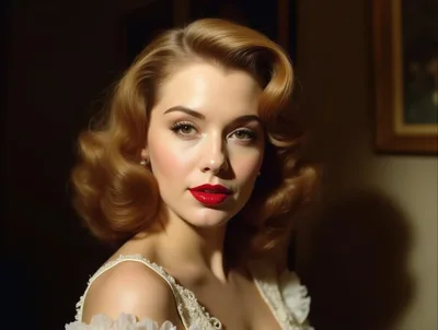 Portrait Of A Glamorous Woman With Vintage Hairstyle