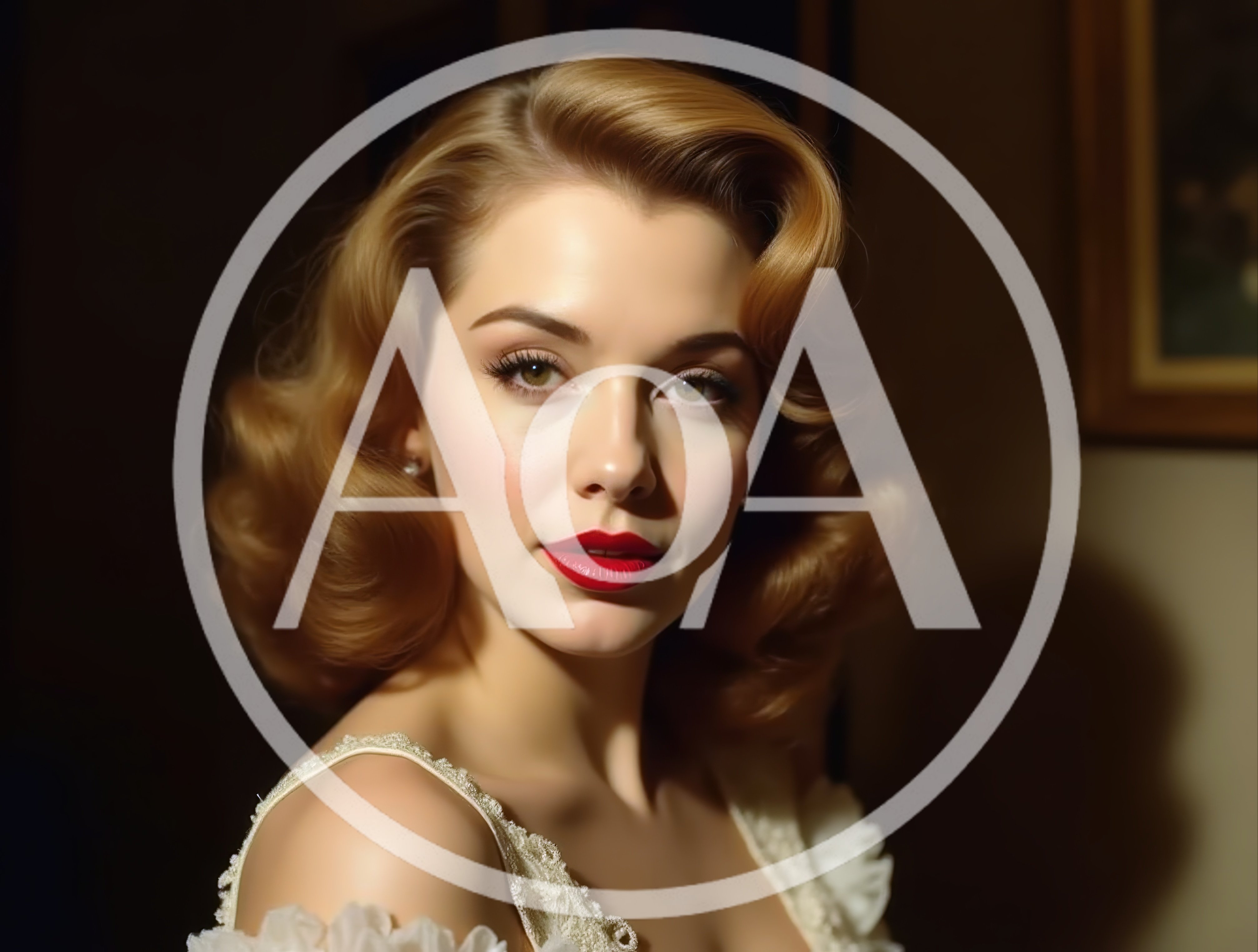 Portrait Of A Glamorous Woman With Vintage Hairstyle