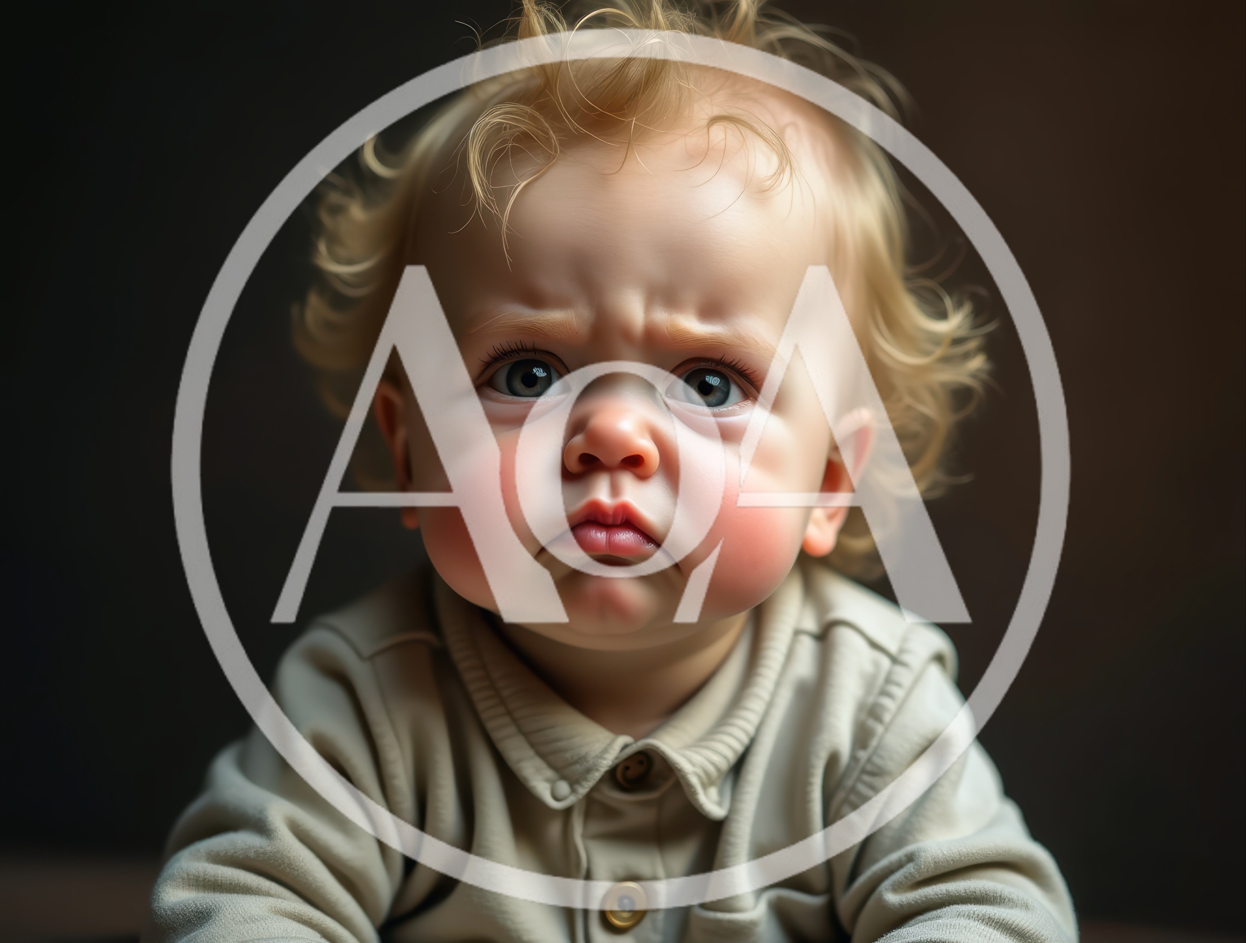 Portrait Of A Grumpy Blonde Toddler