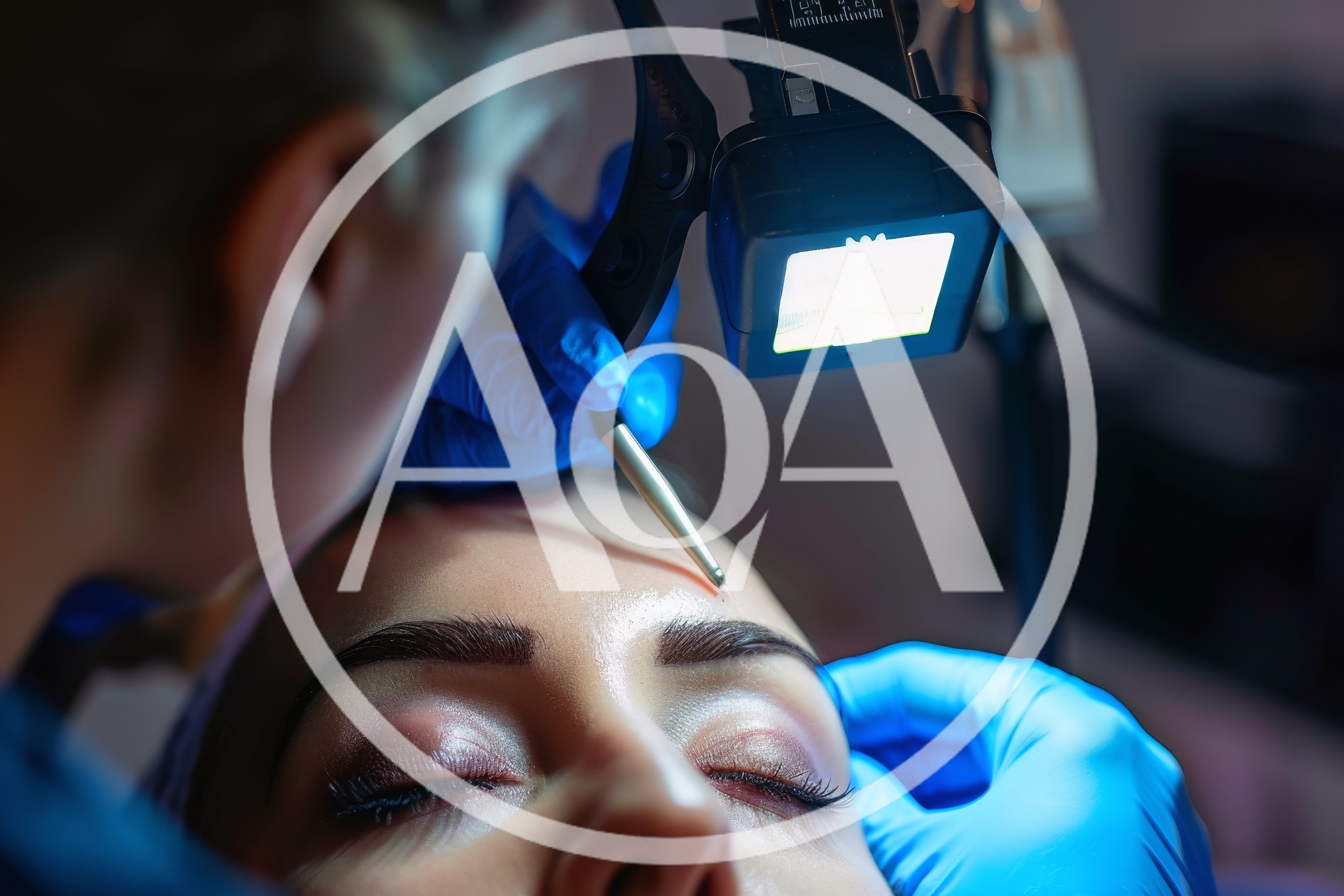 Professional Cosmetic Procedure on Client Forehead