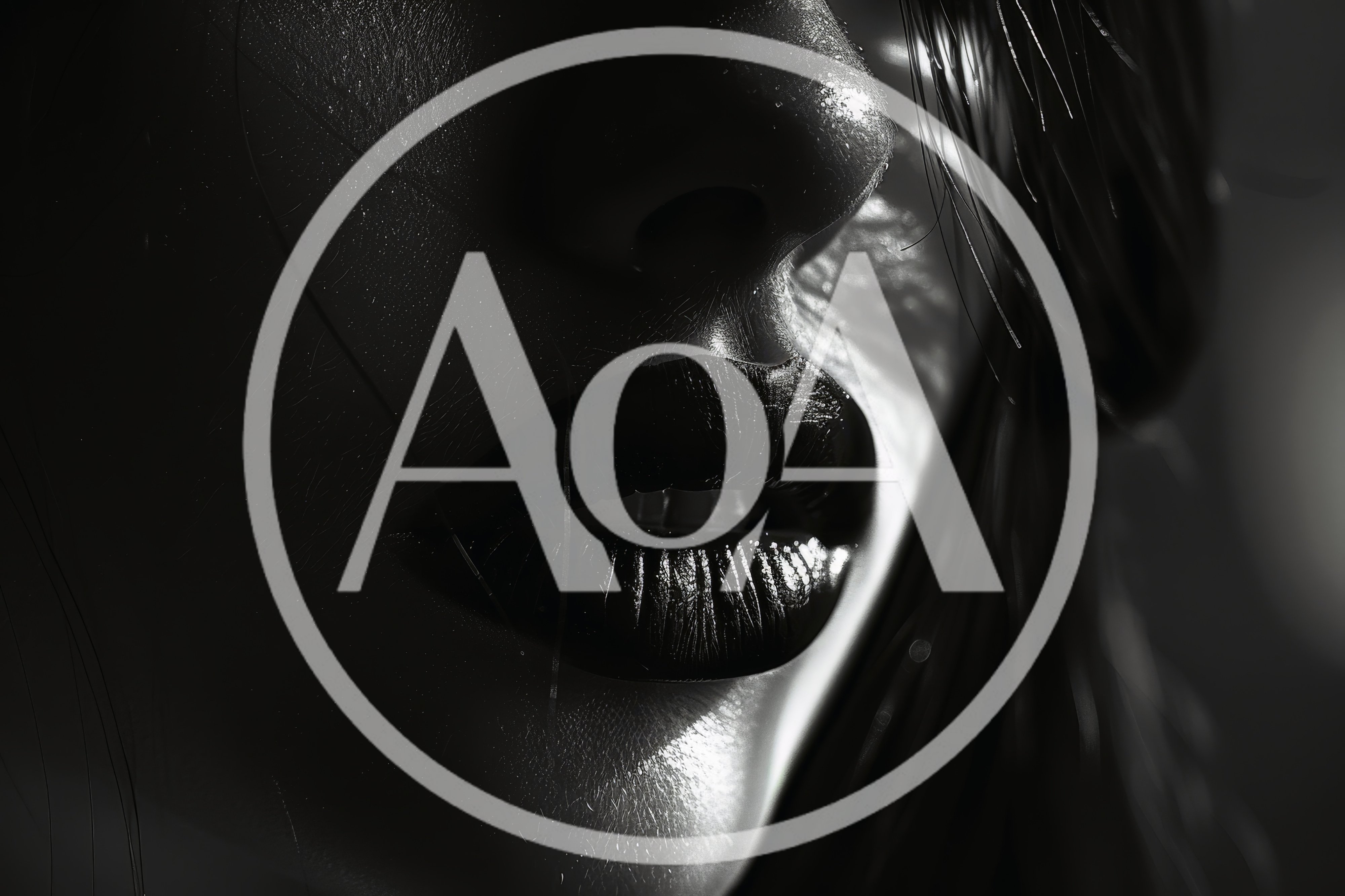 Close Up Of Woman With Dark Glossy Lips