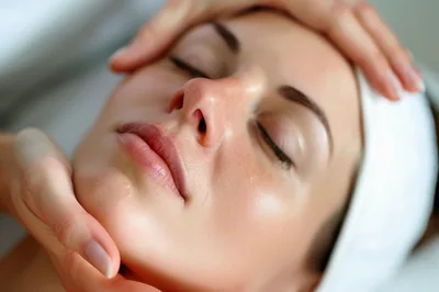 Professional Facial Massage Treatment In A Spa