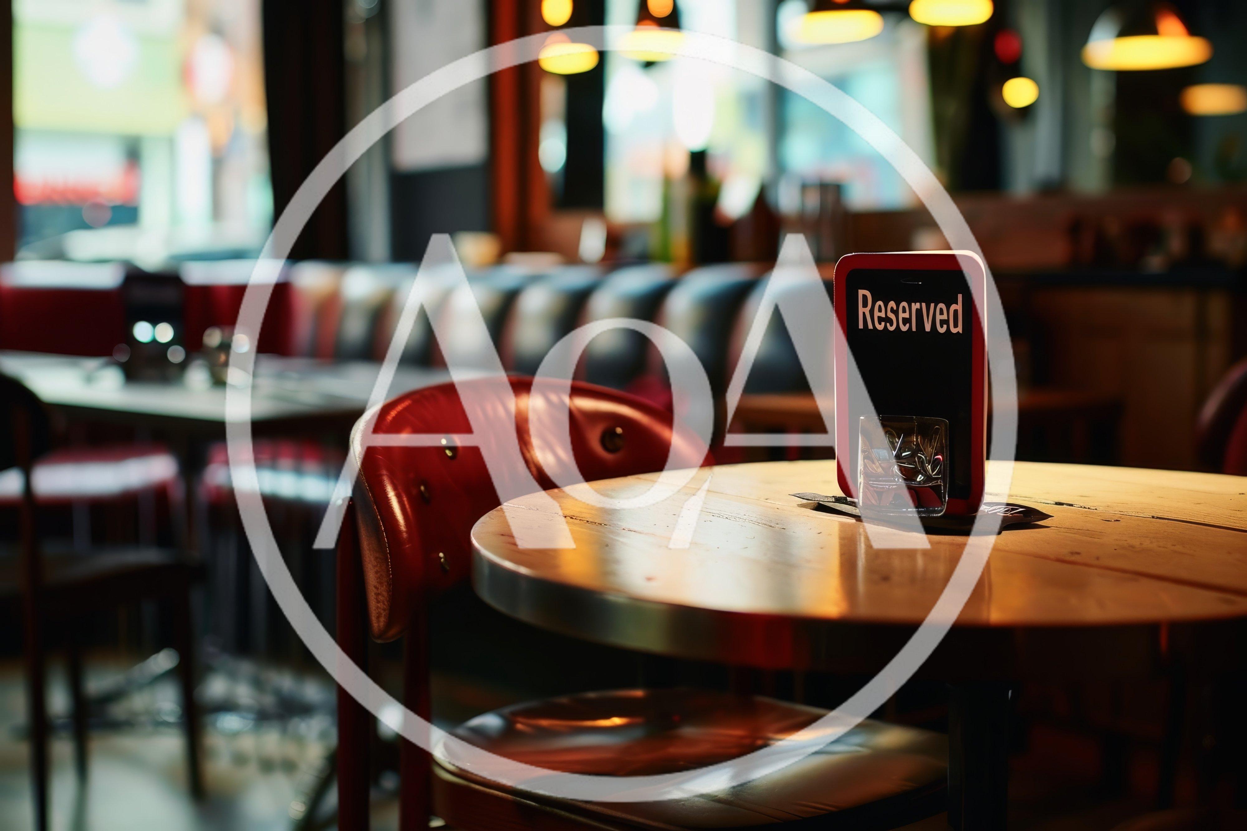 Reserved Sign On A Restaurant Table