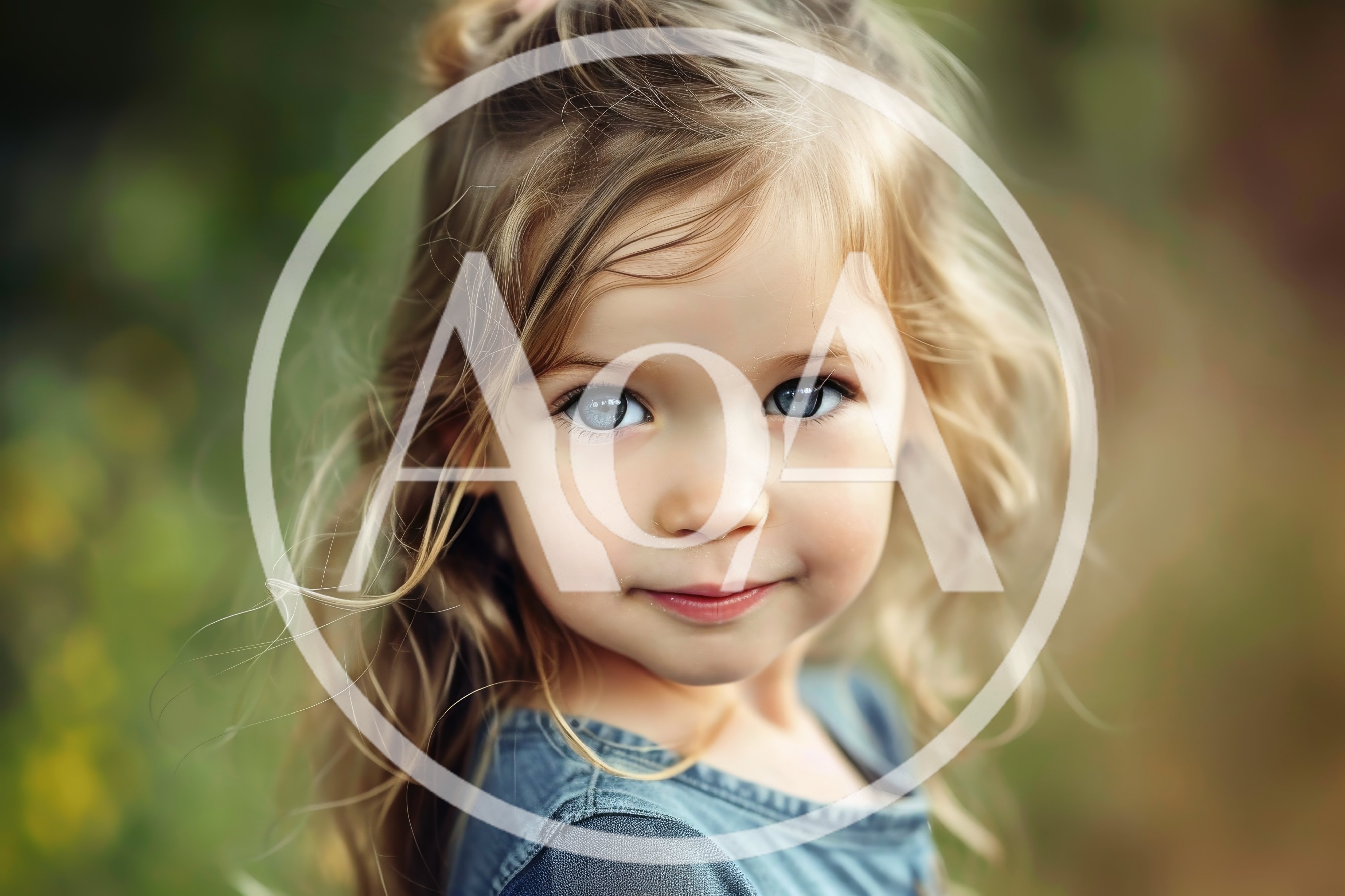Portrait Of A Young Girl With Blue Eyes