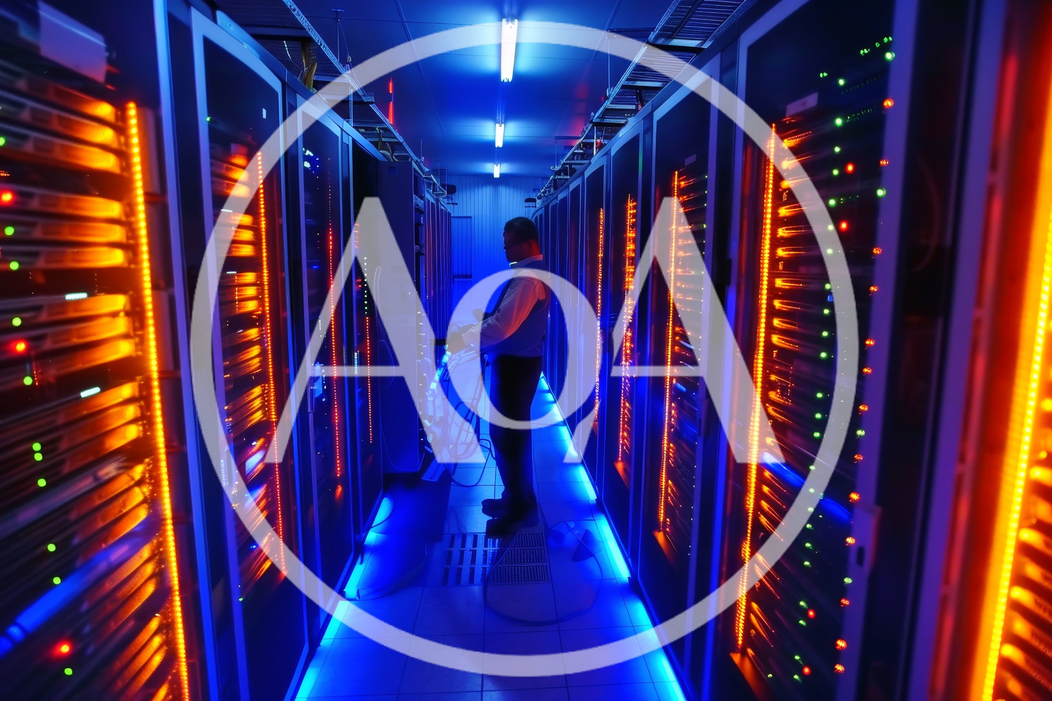 IT Technician Working In A Modern Data Center