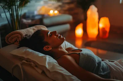 Woman Relaxing During A Spa Treatment