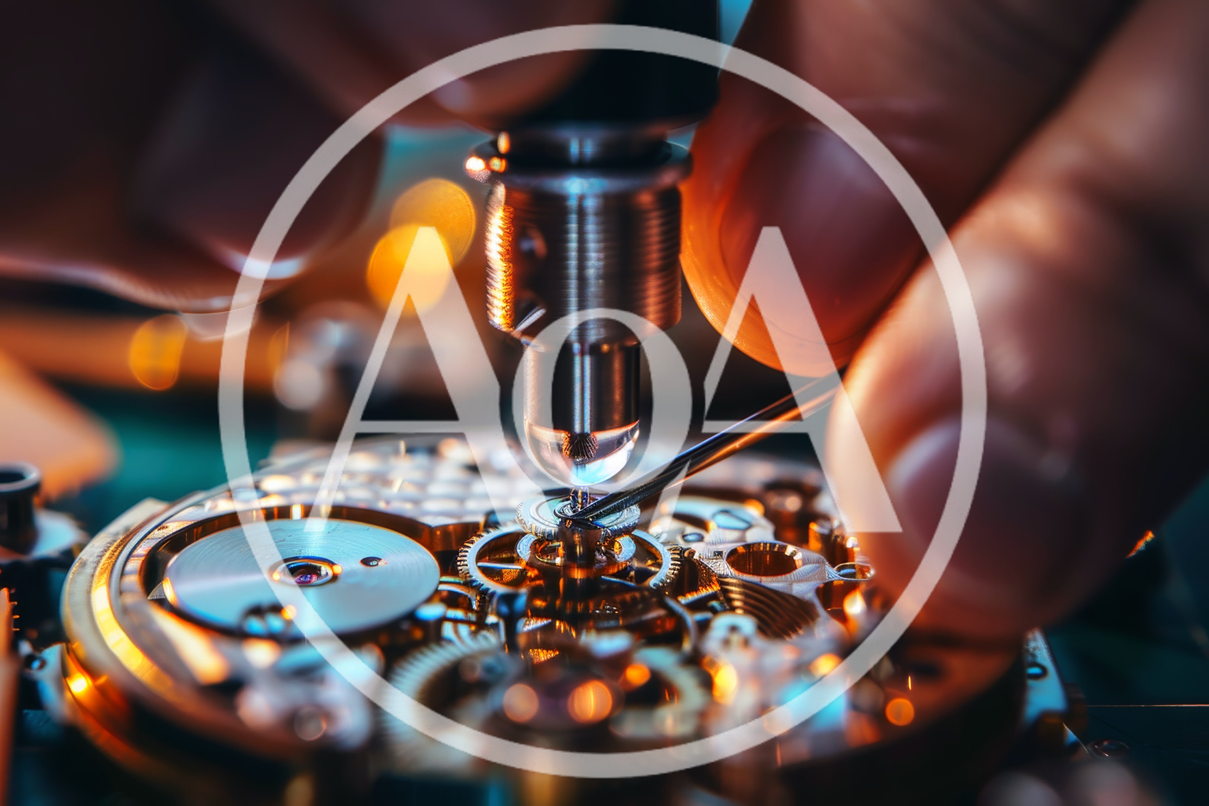 Watchmaker Repairing Intricate Mechanical Watch Movement