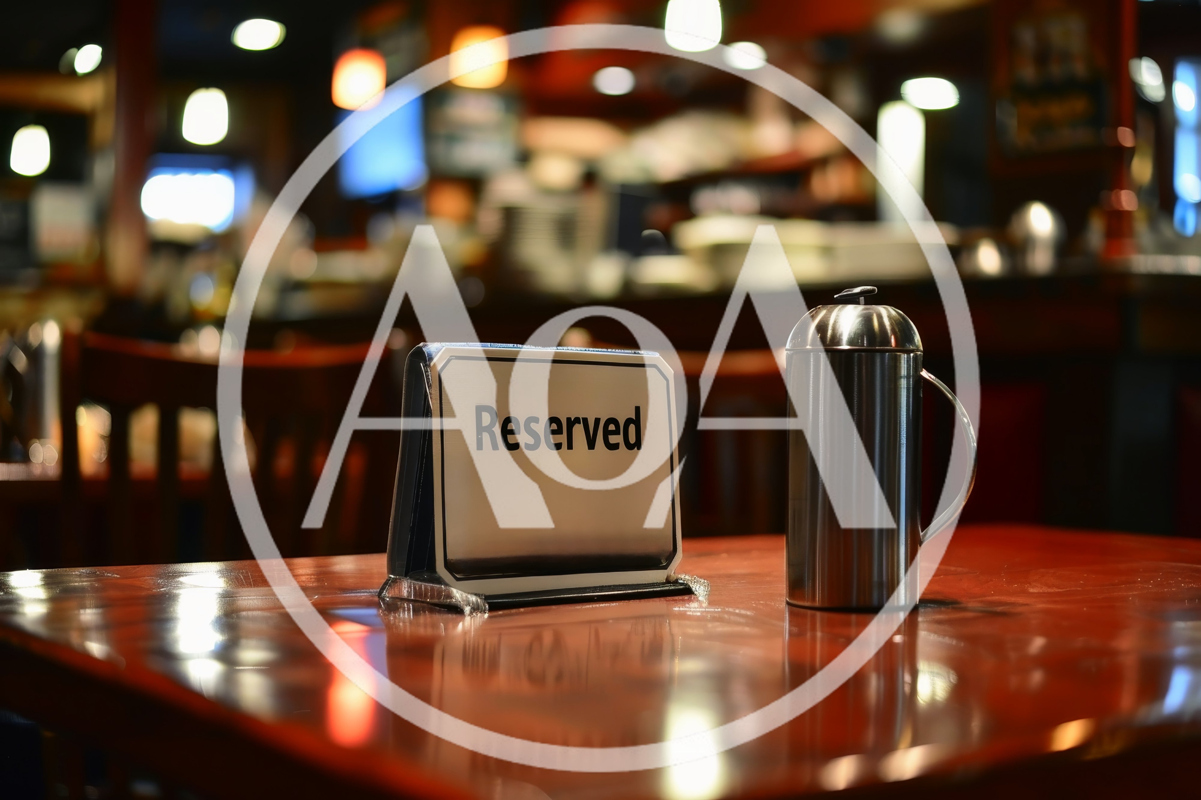 Reserved Sign on a Restaurant Table