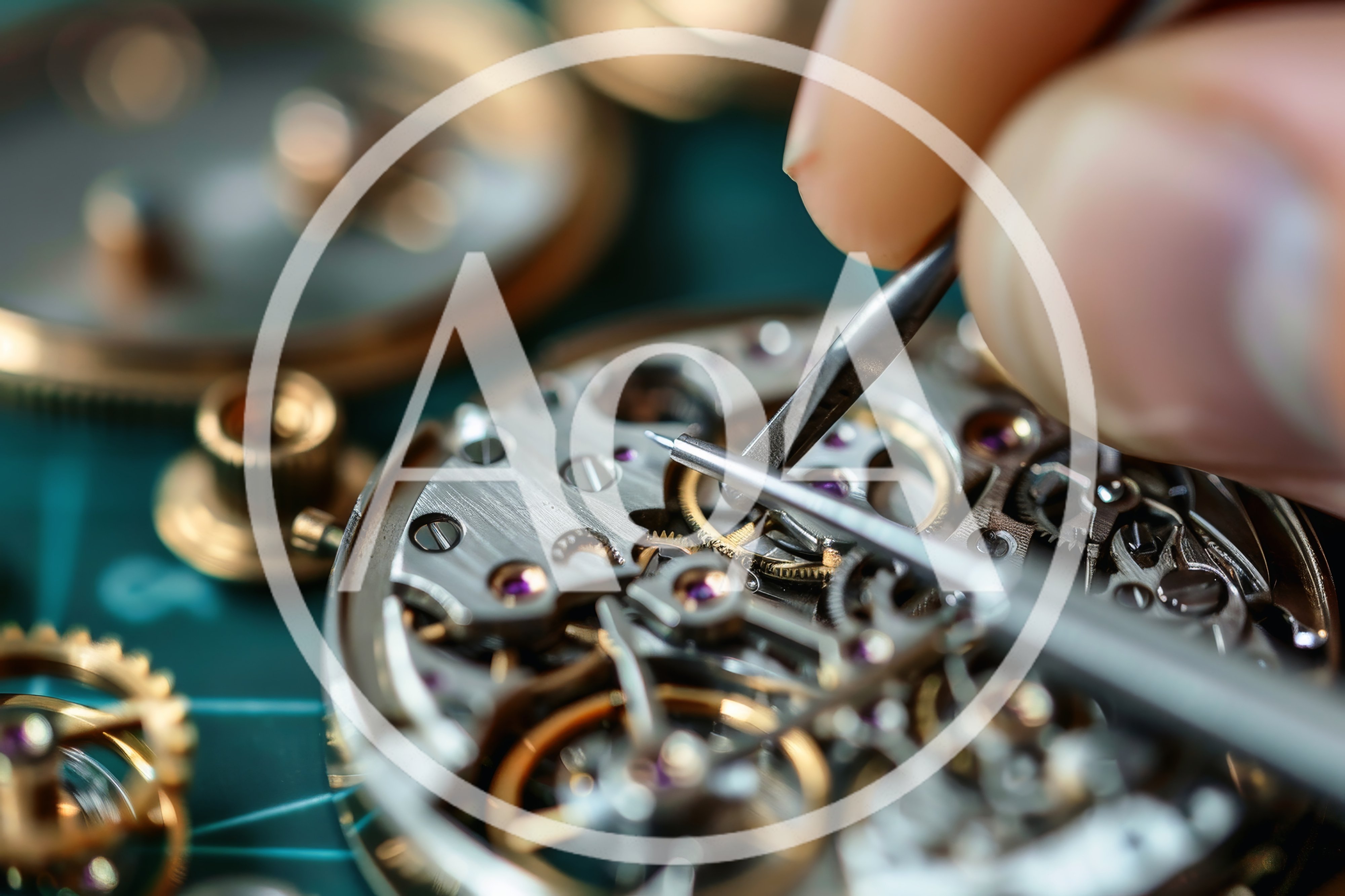 Watchmaker Repairing Intricate Mechanical Watch Movement