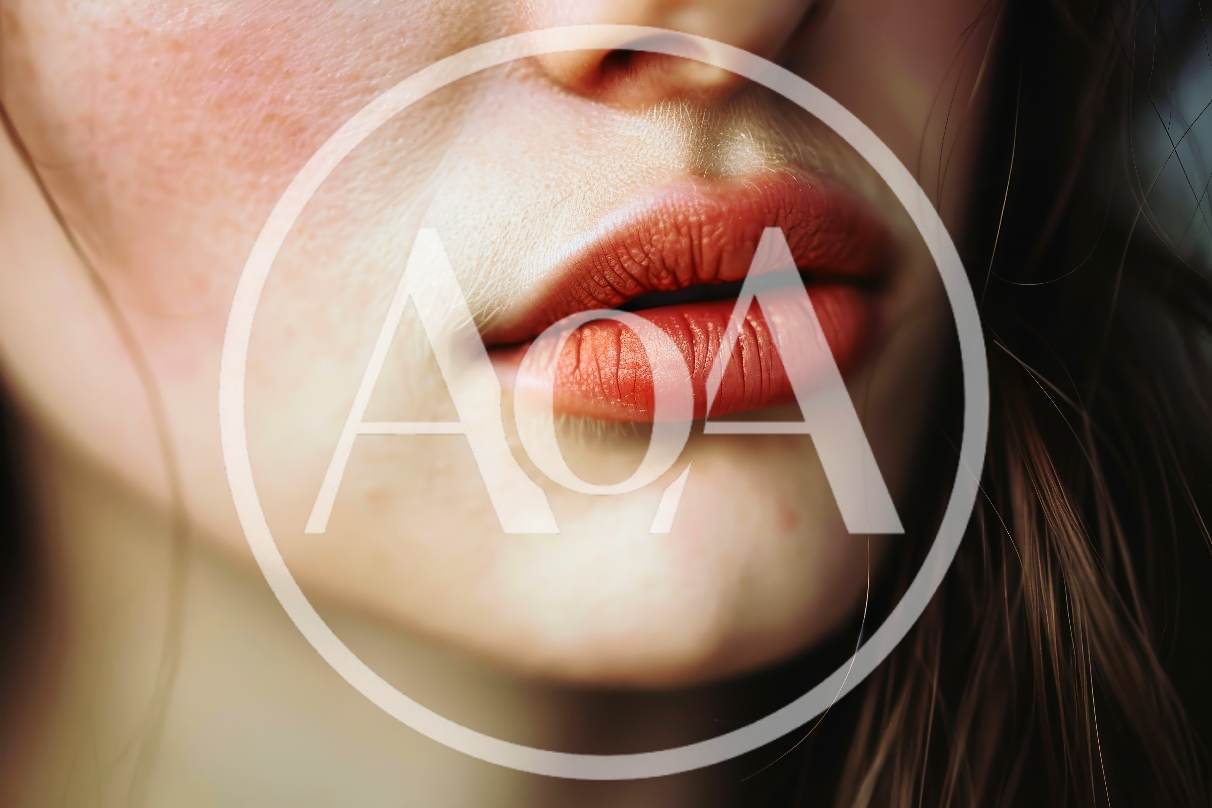 Close Up Of A Woman's Lips And Face