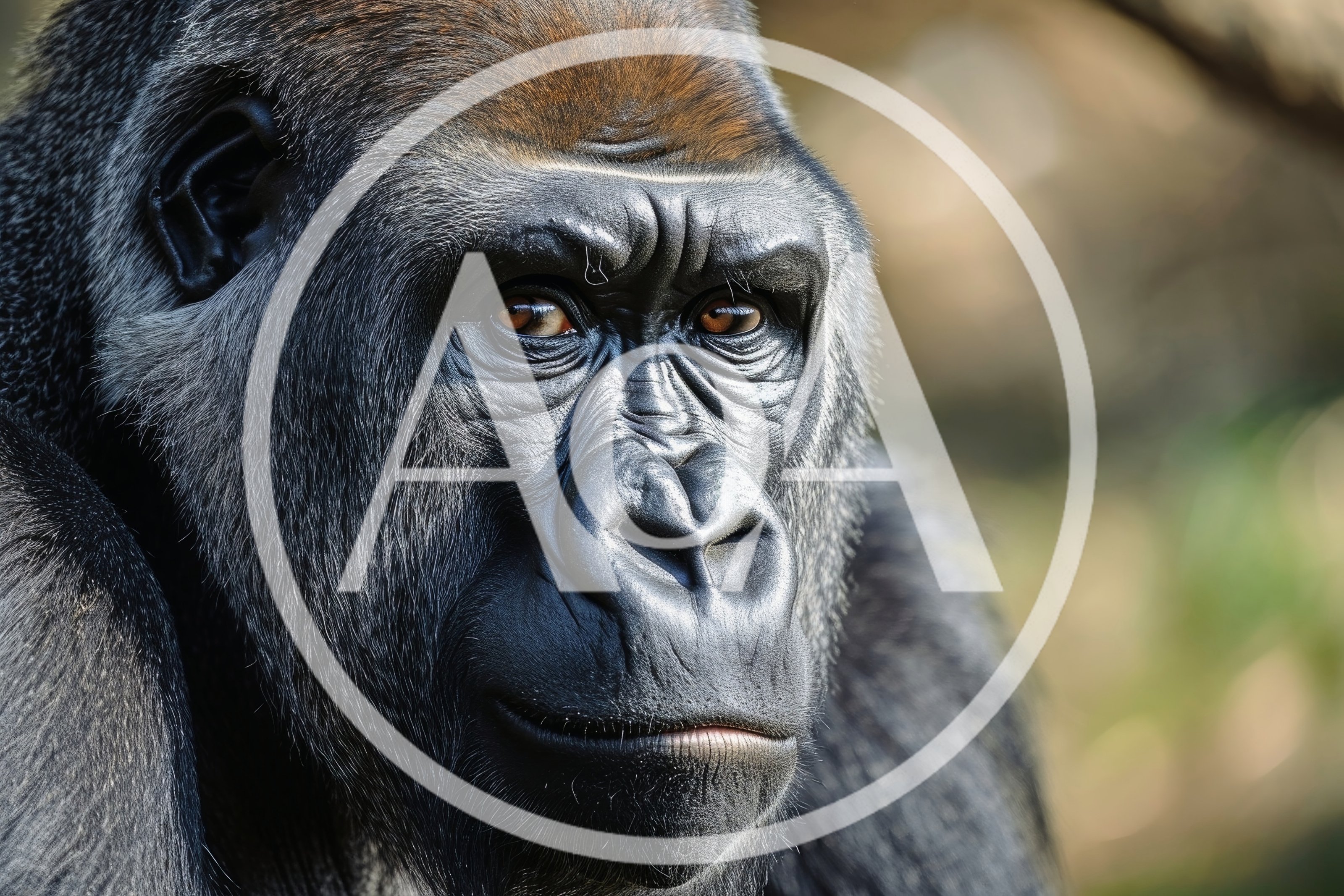 Close Up Portrait Of A Western Lowland Gorilla