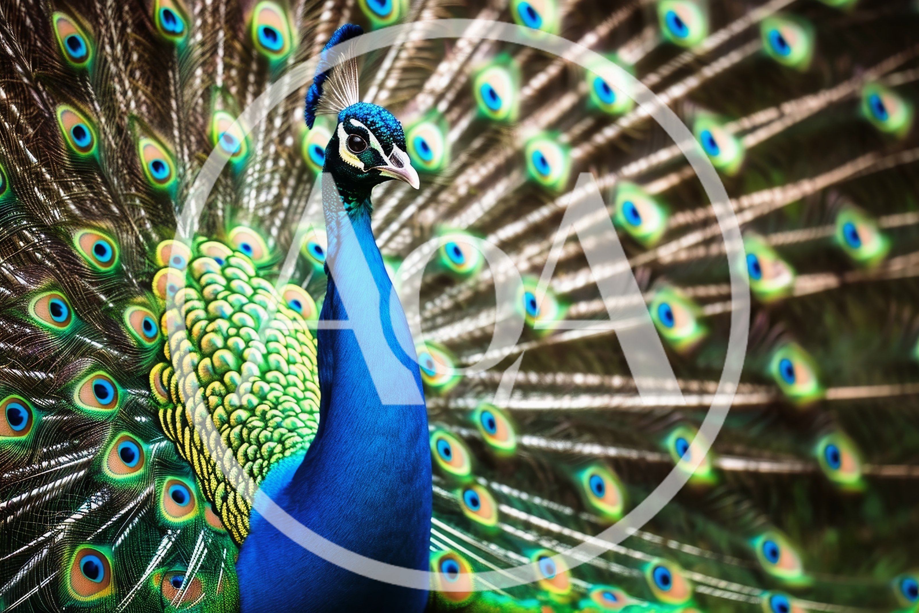 Majestic Indian Peacock Displaying Vibrant Plumage