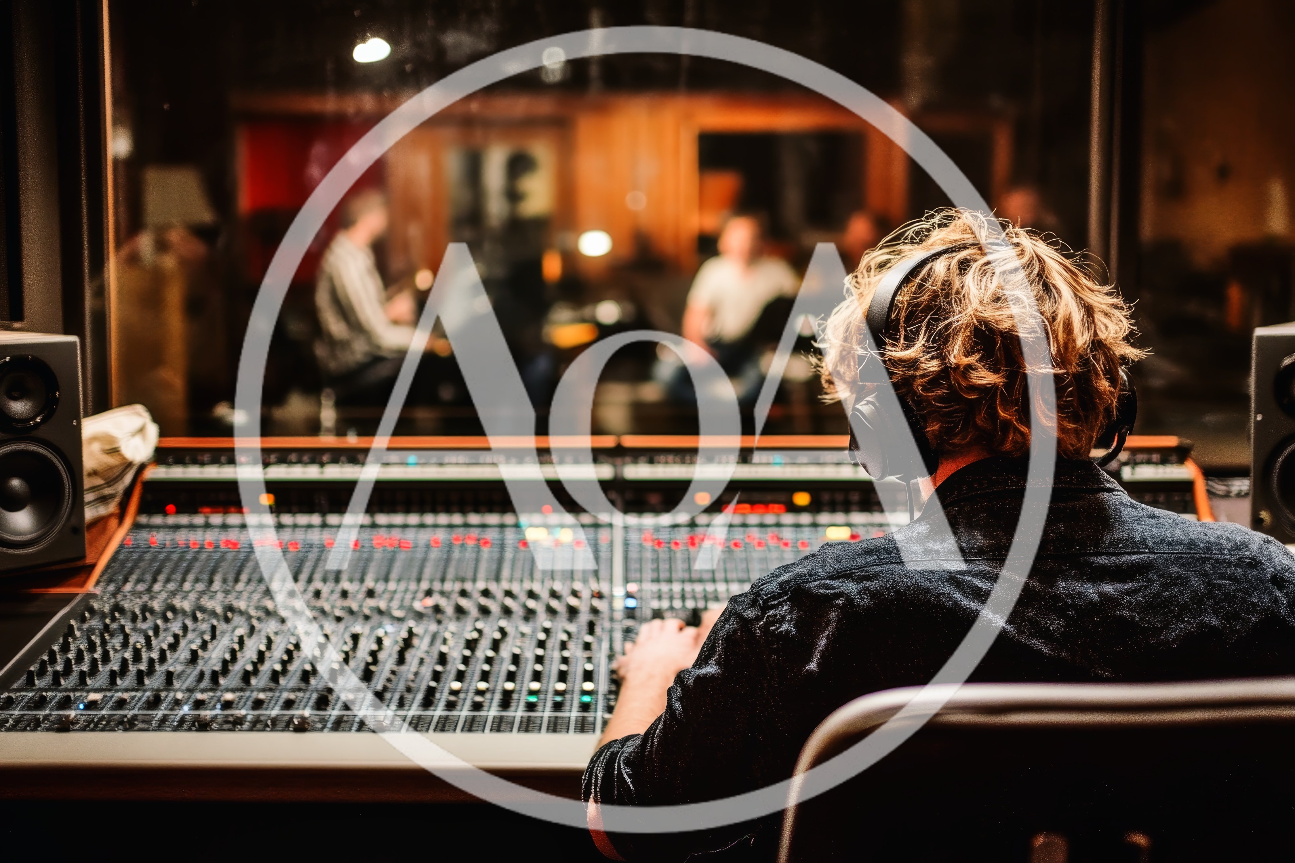 Sound Engineer Mixing Music In Professional Recording Studio