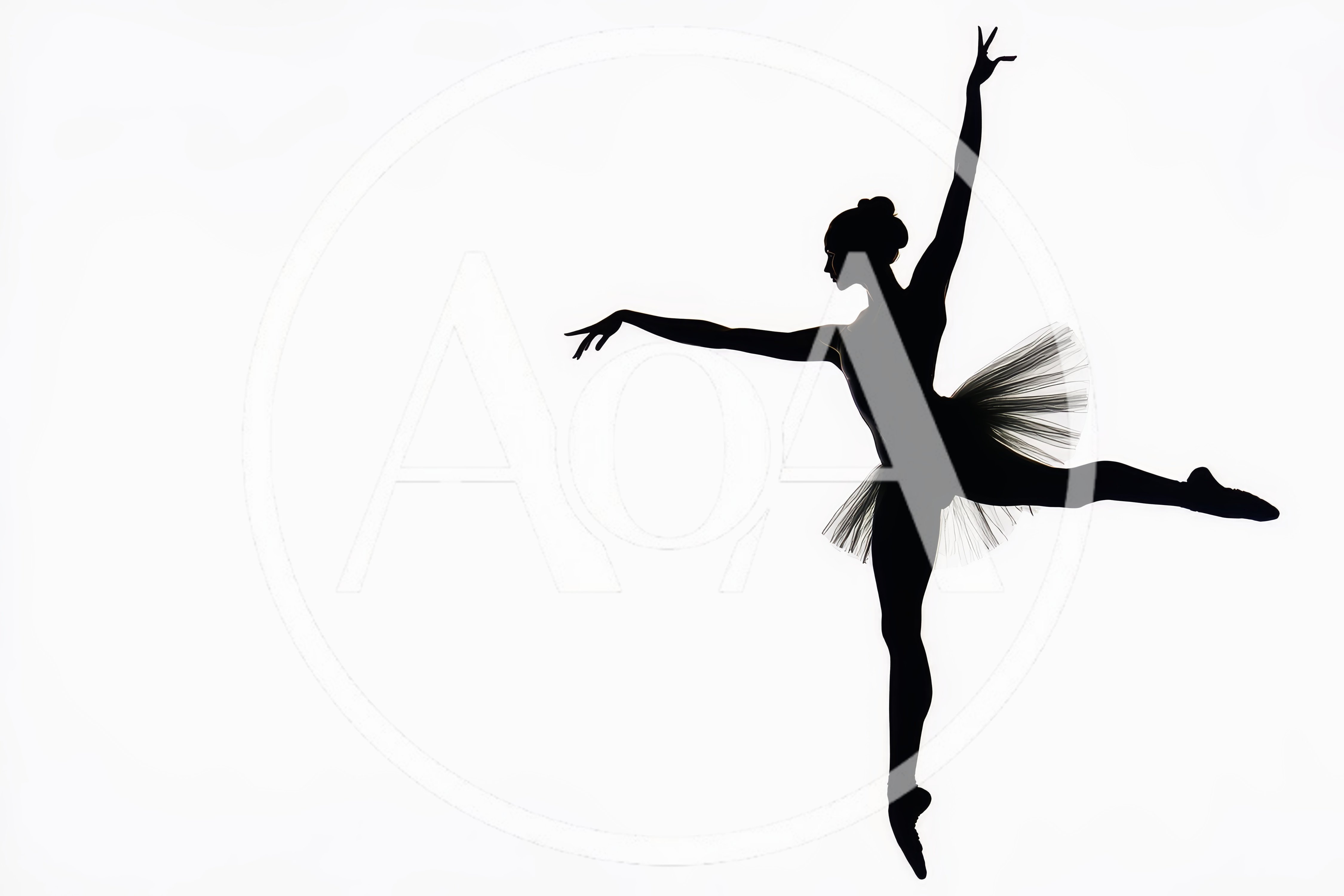 Silhouette Of A Ballerina Performing A Graceful Leap