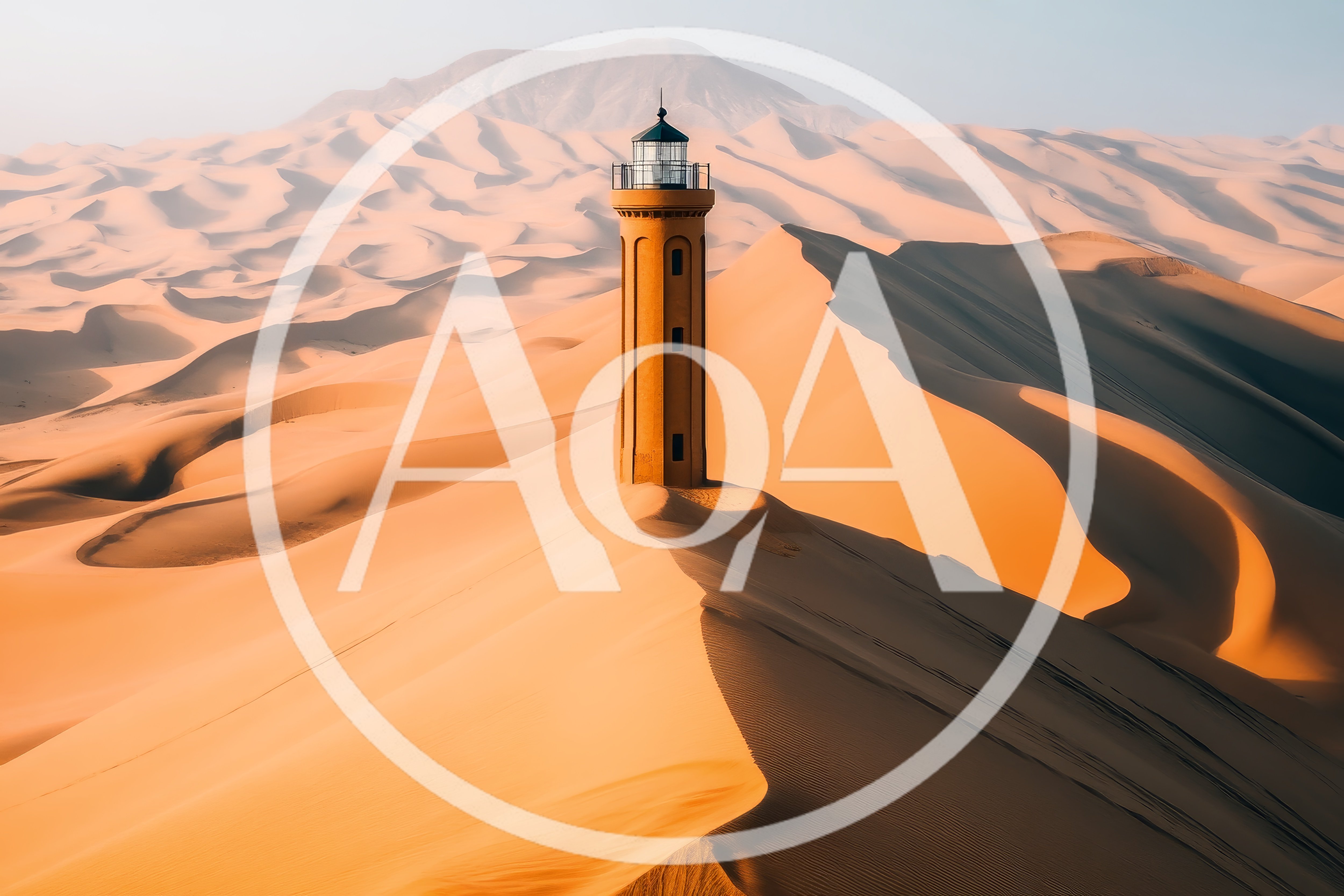 Lighthouse Standing Alone In Vast Desert Sand Dunes