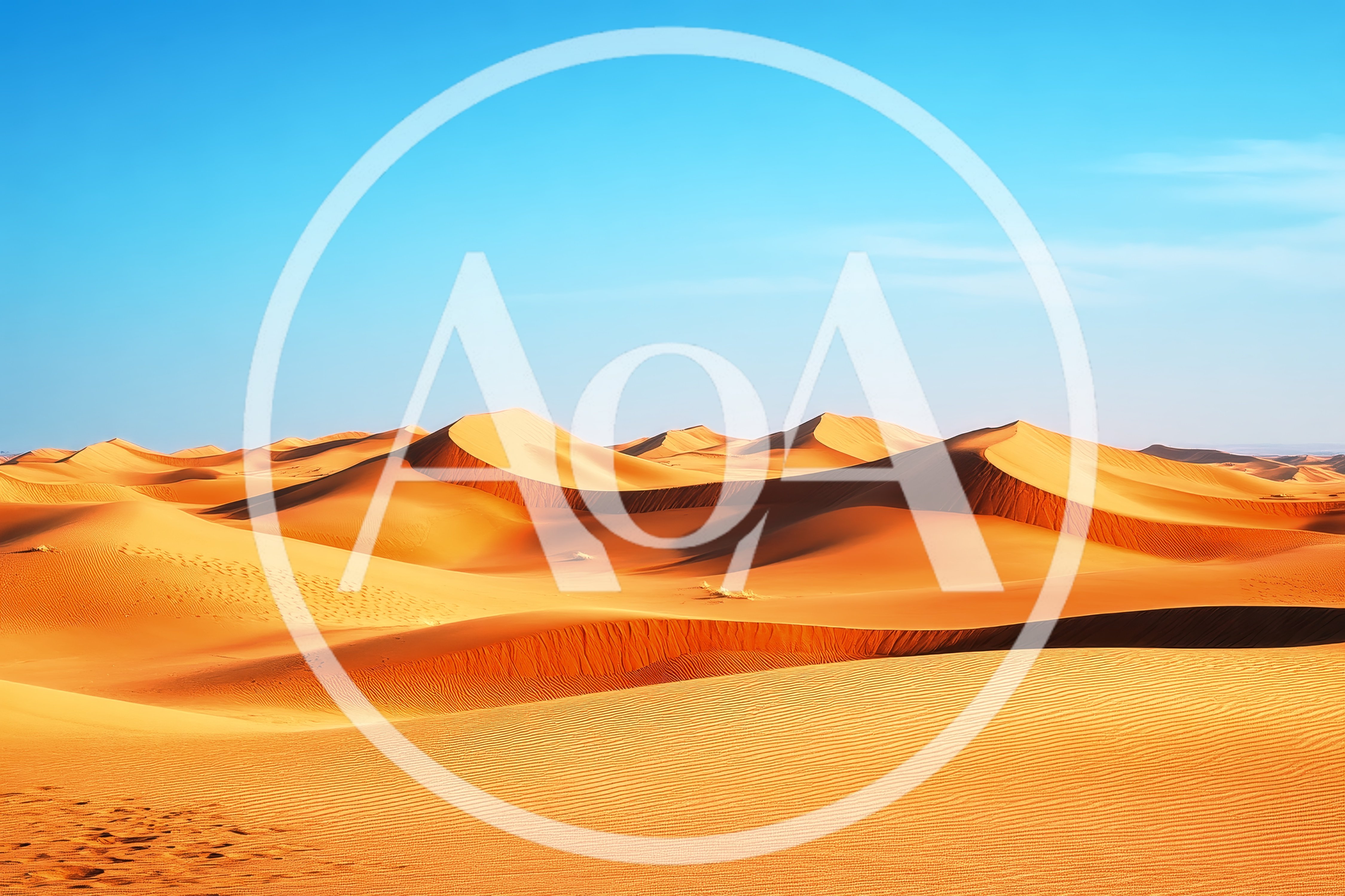 Vast Golden Sand Dunes Under Clear Blue Sky