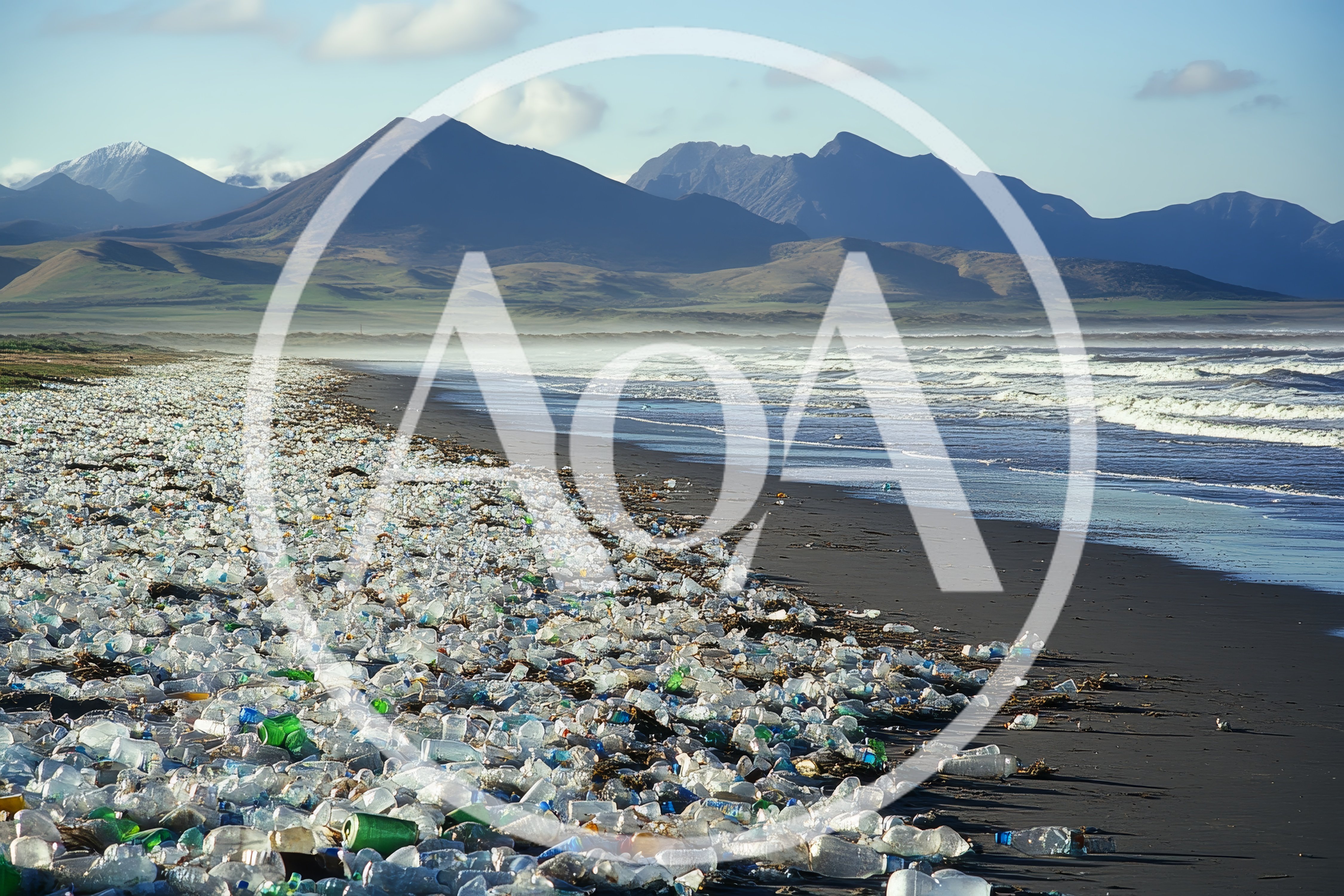 Plastic Pollution Littering A Remote Coastal Beach