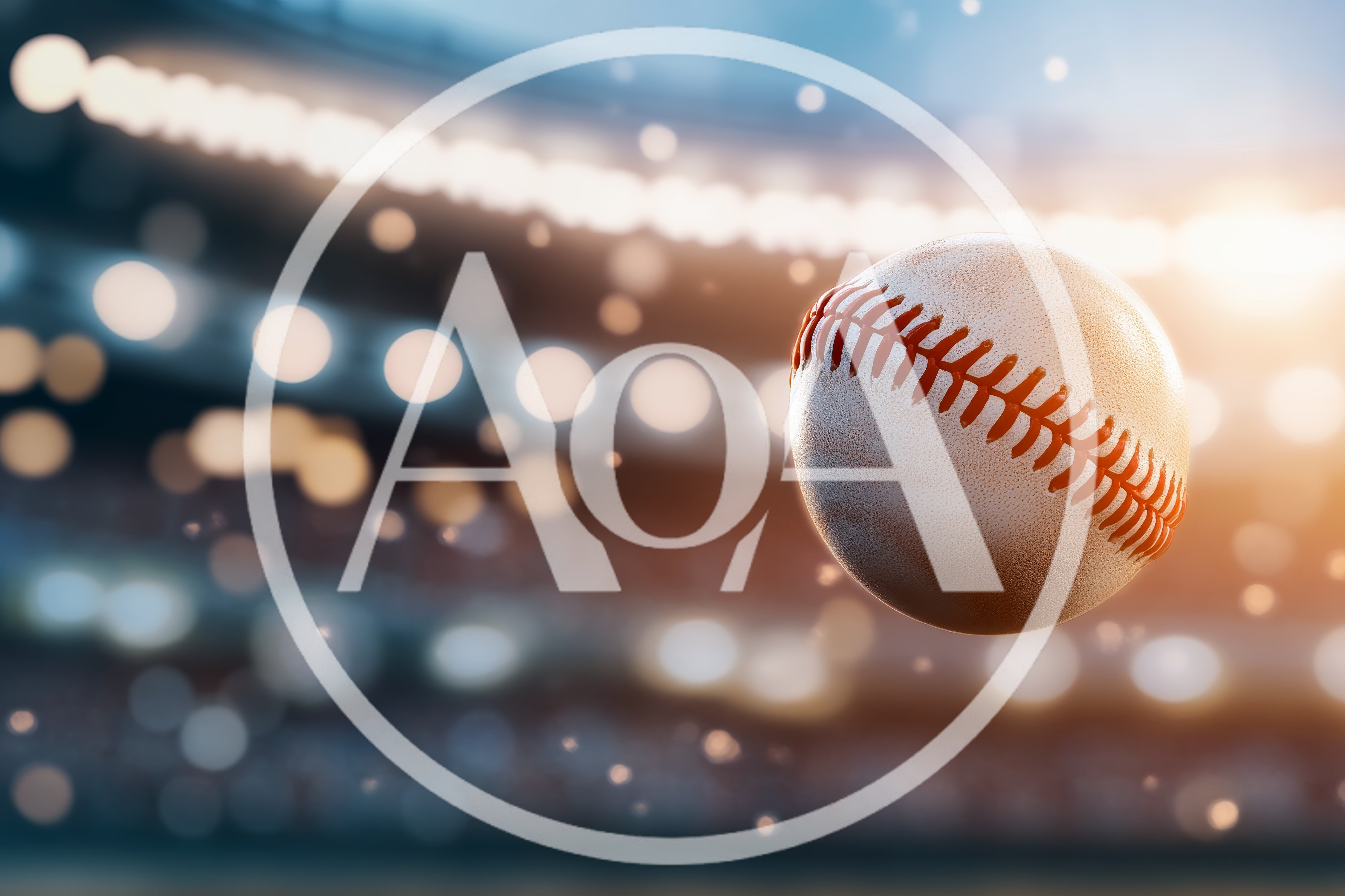 Baseball Flying Through The Air At A Stadium