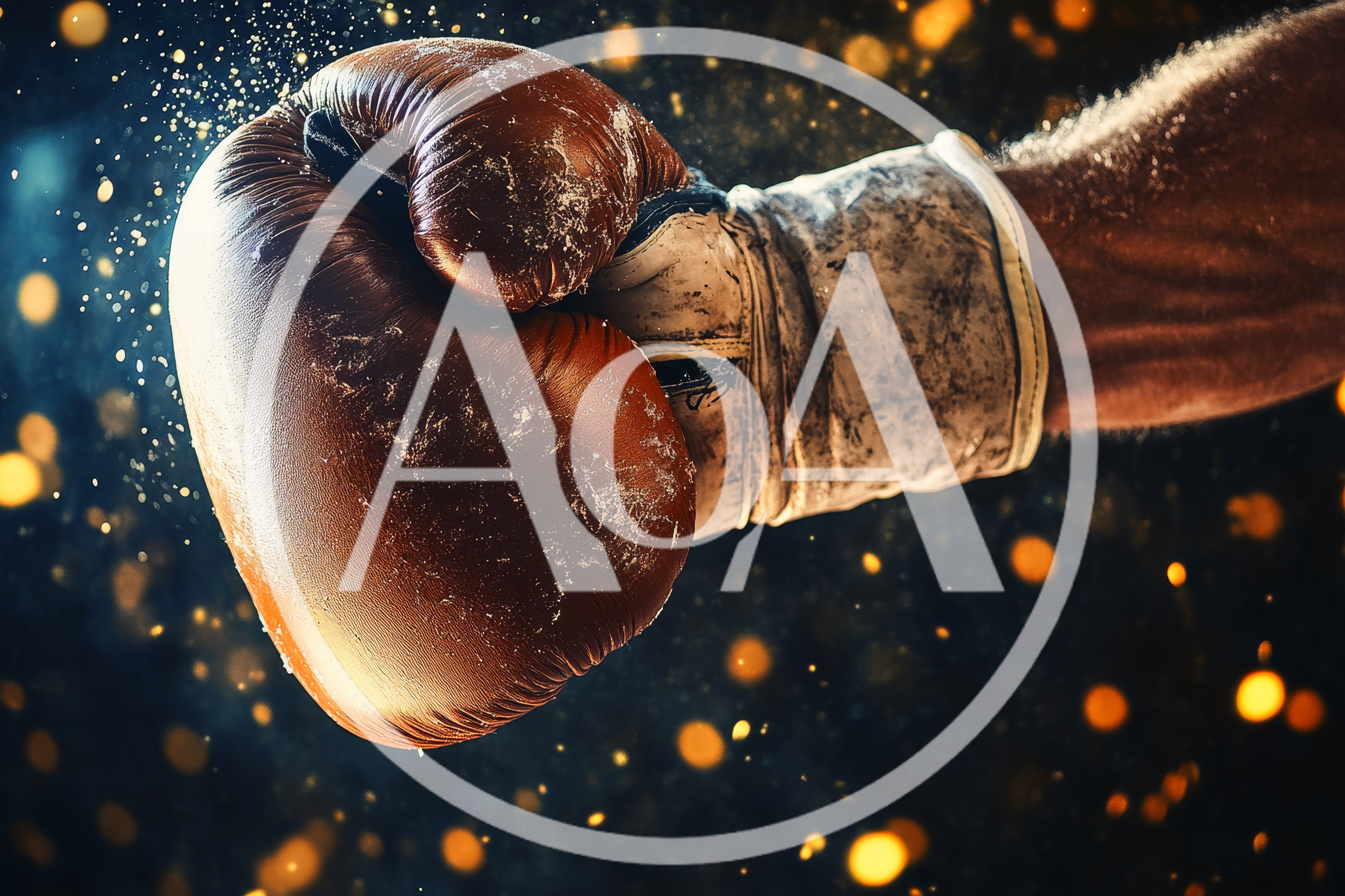 Close Up Of A Boxing Glove Punching