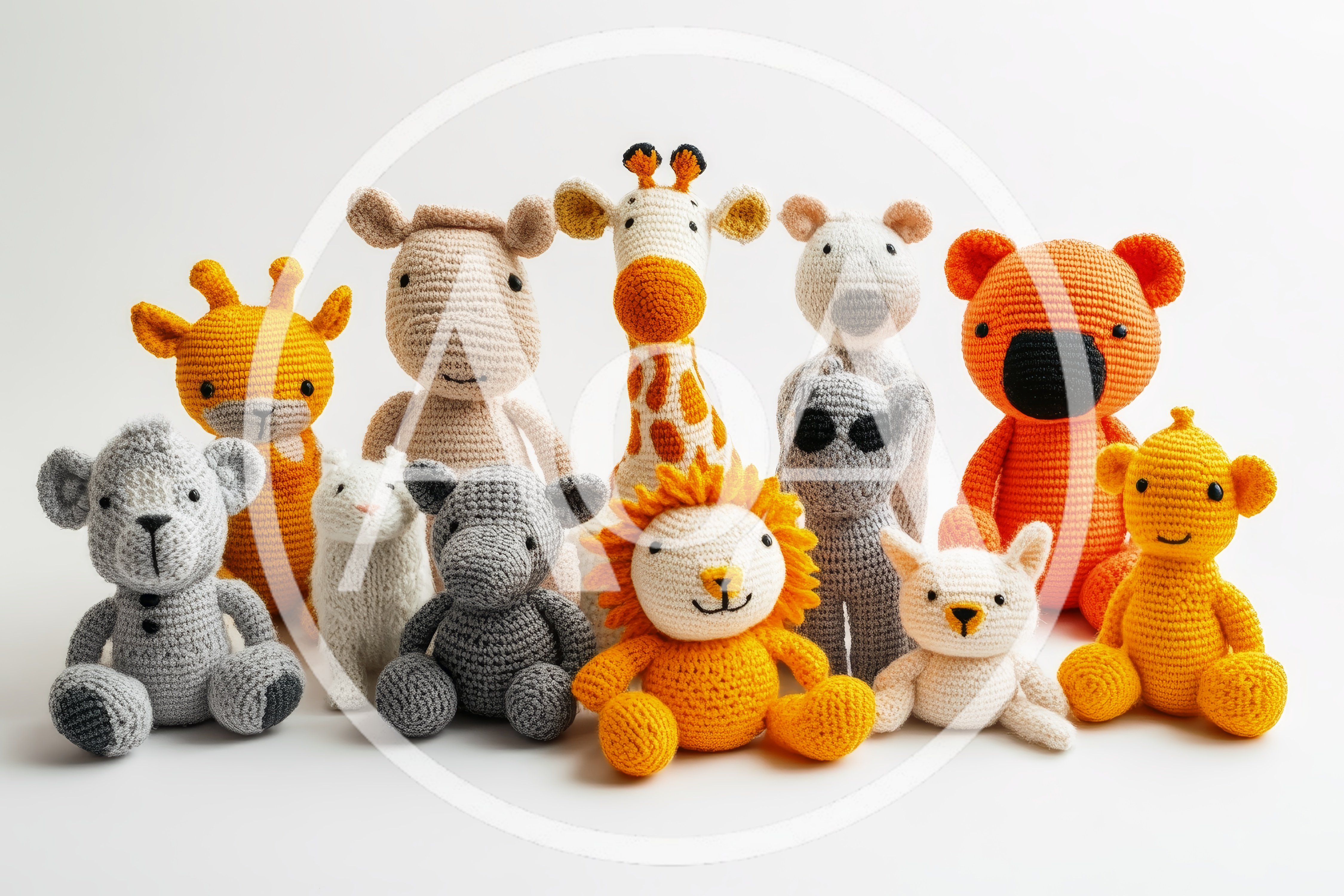 Collection Of Handmade Amigurumi Crochet Animal Toys