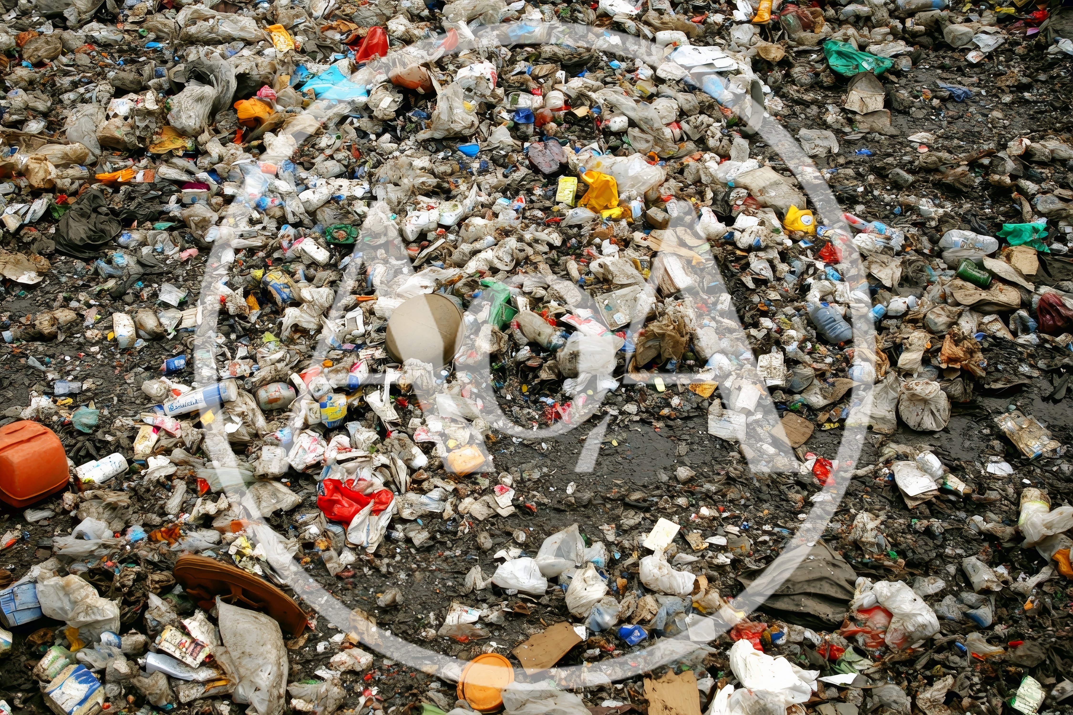 Massive Pile Of Plastic Waste In A Landfill