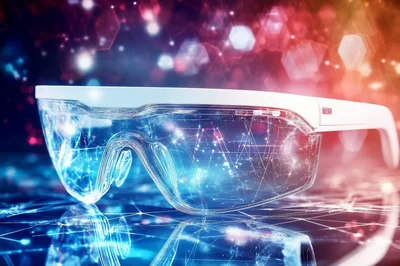 Futuristic Augmented Reality Smart Glasses With Digital Interface