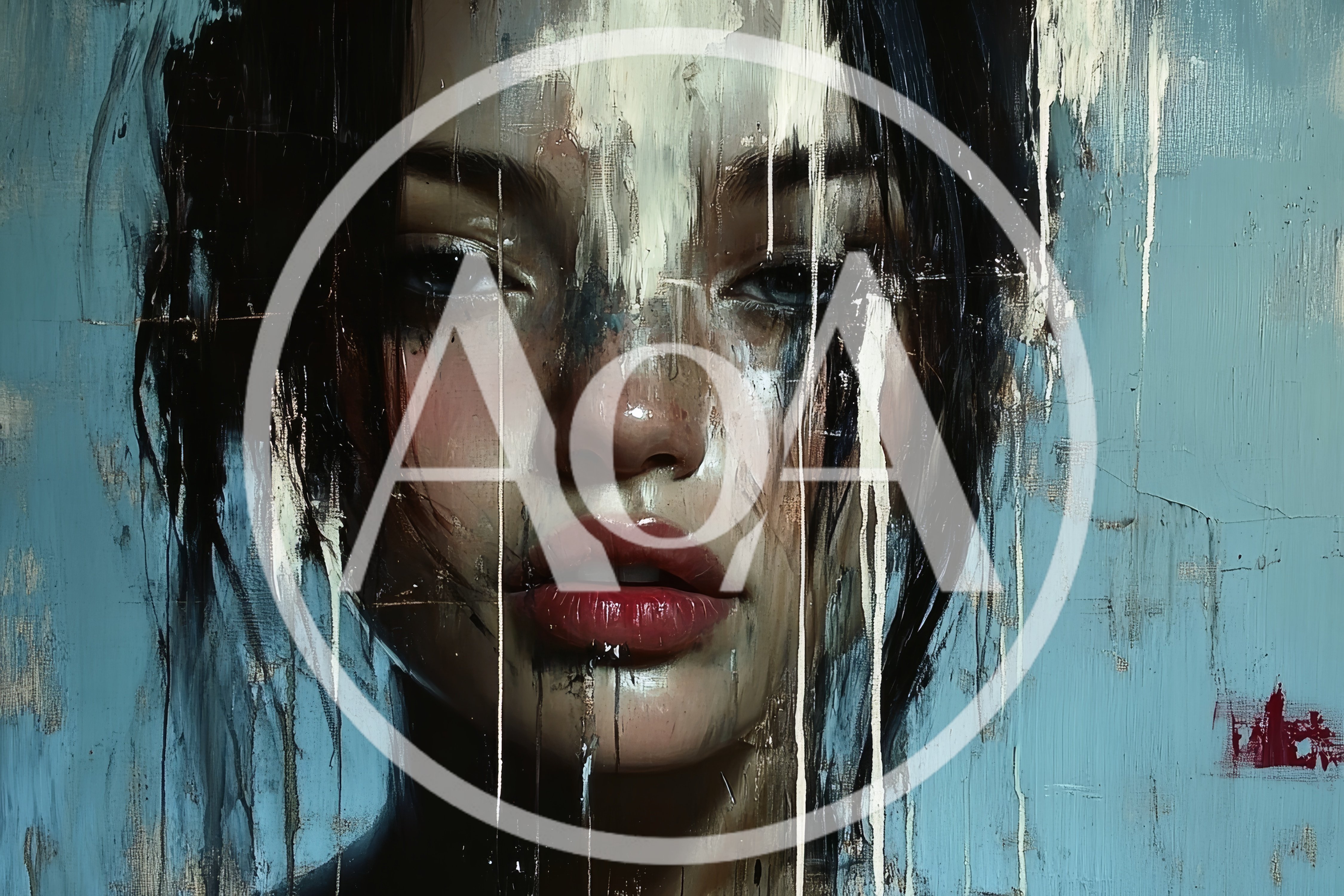 Abstract Oil Painting Portrait Of A Woman