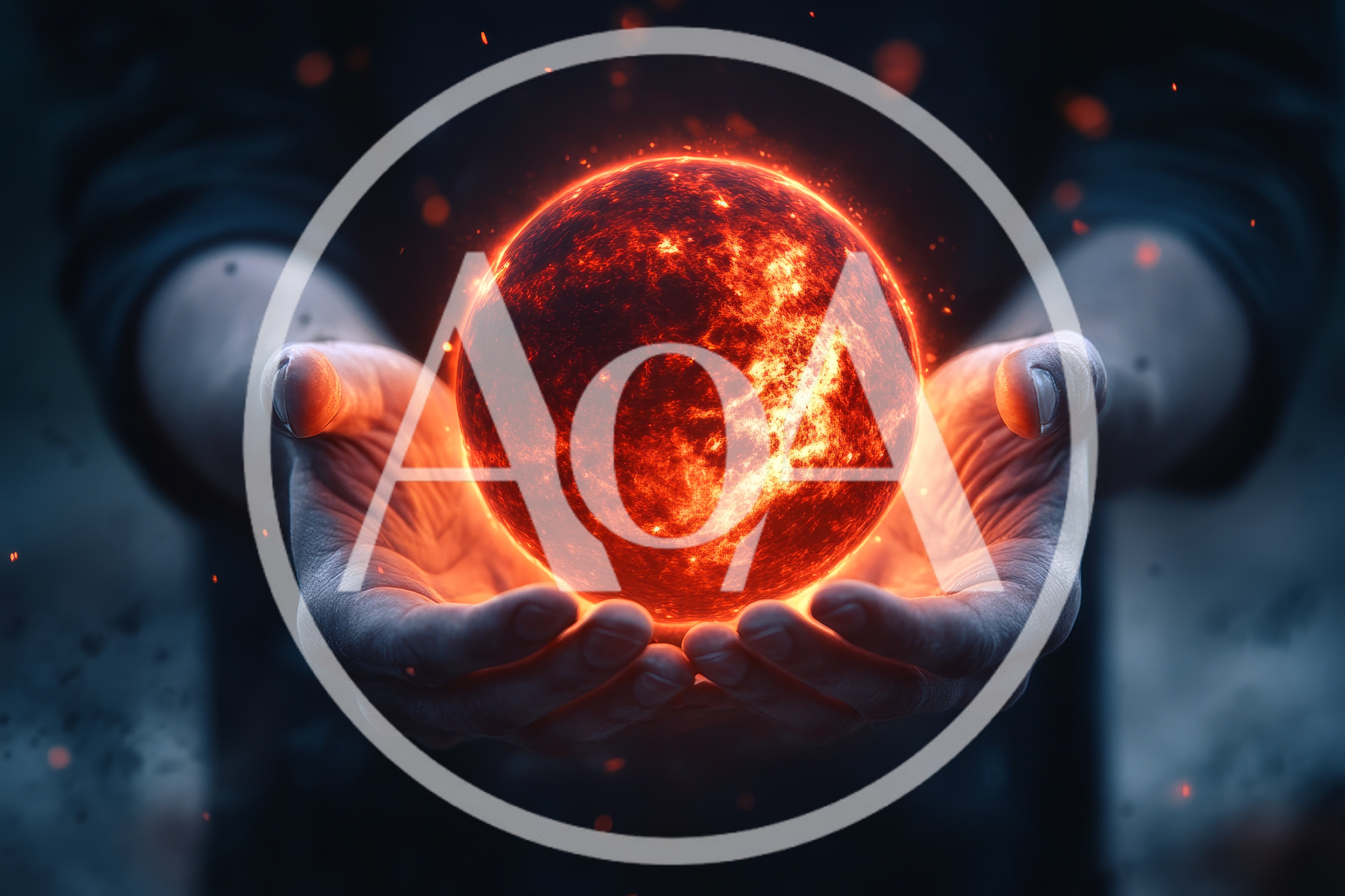 Person Holding A Glowing Fiery Sphere