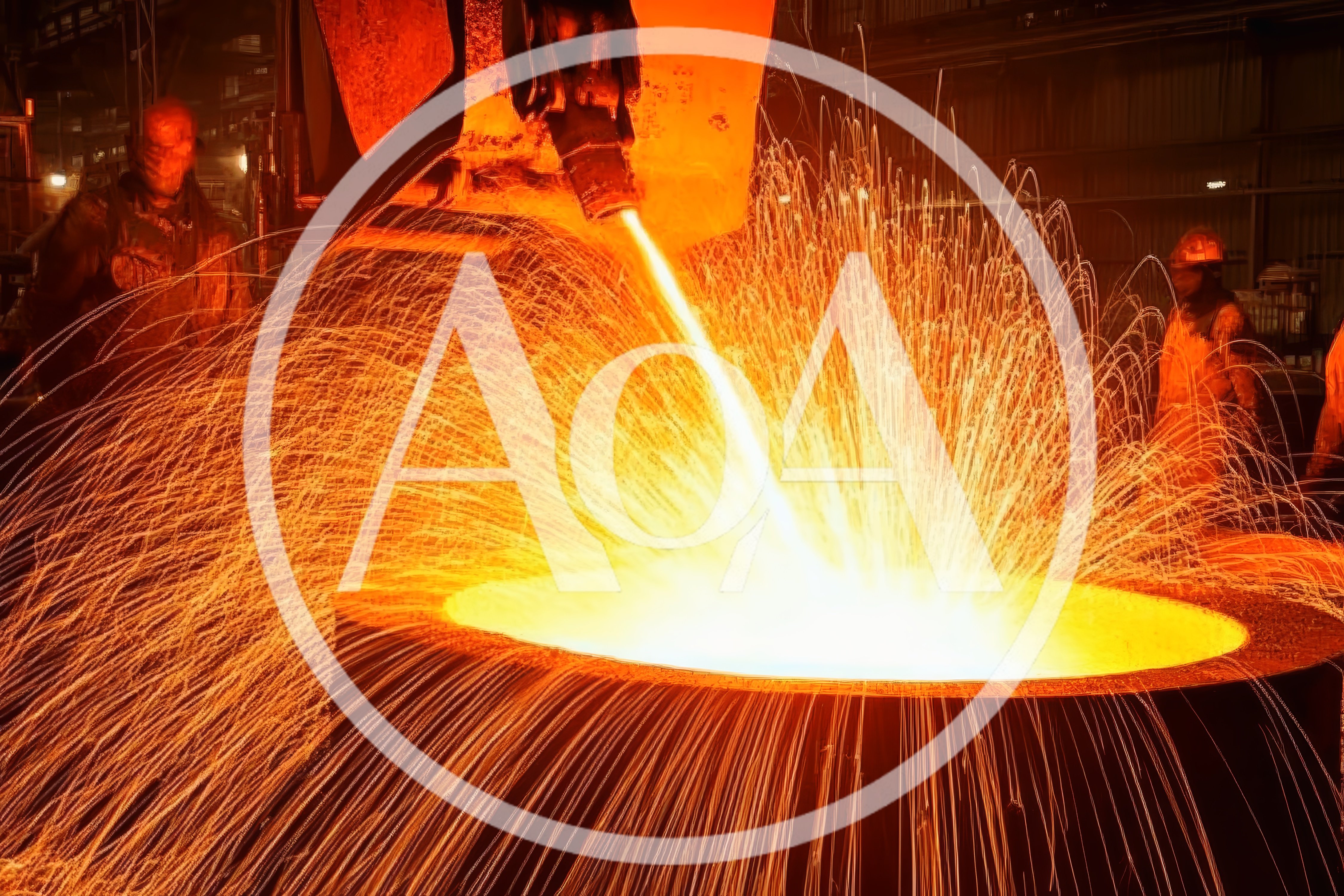 Molten Metal Pouring Into Industrial Casting Crucible