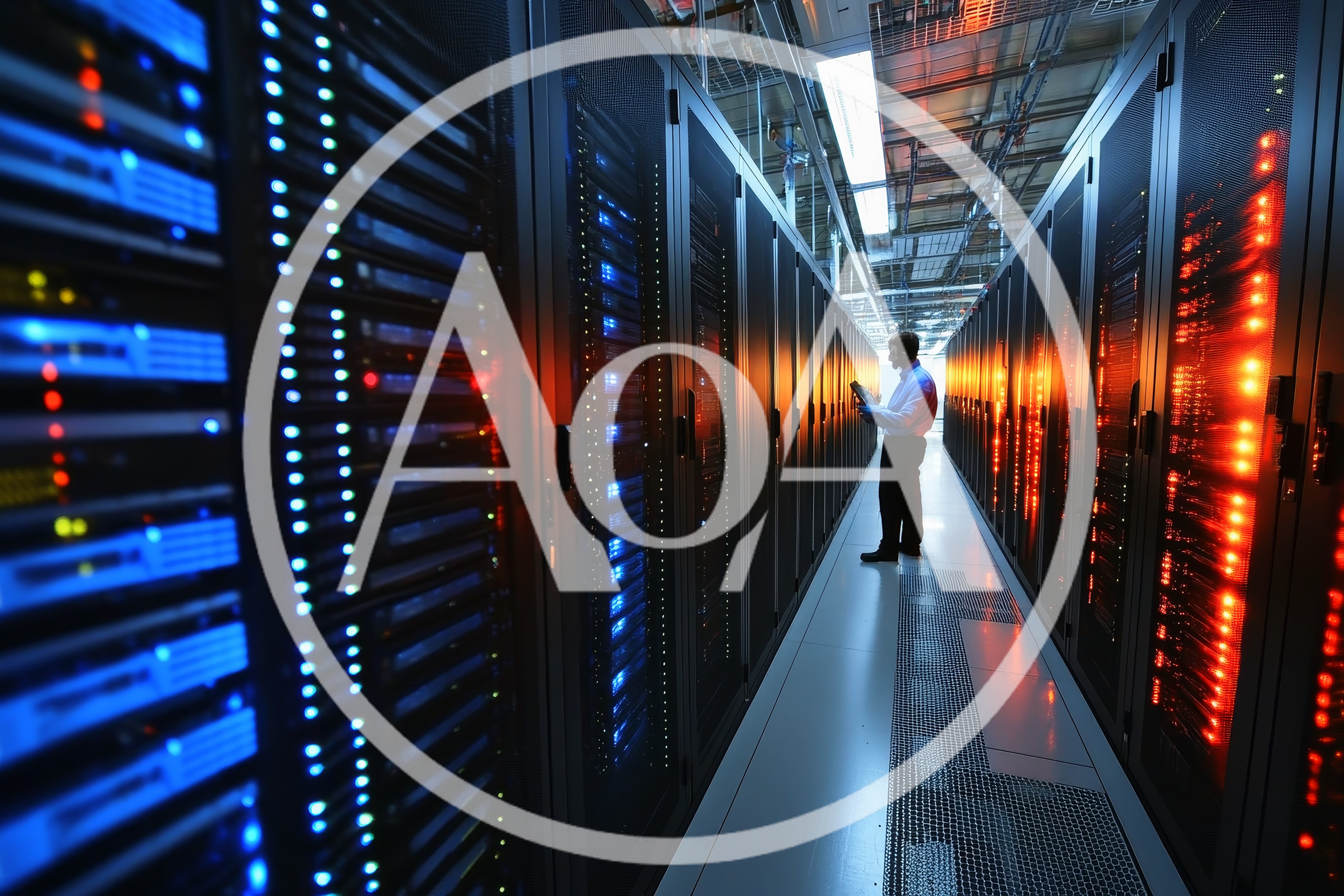 IT Technician Working In A Modern Data Center