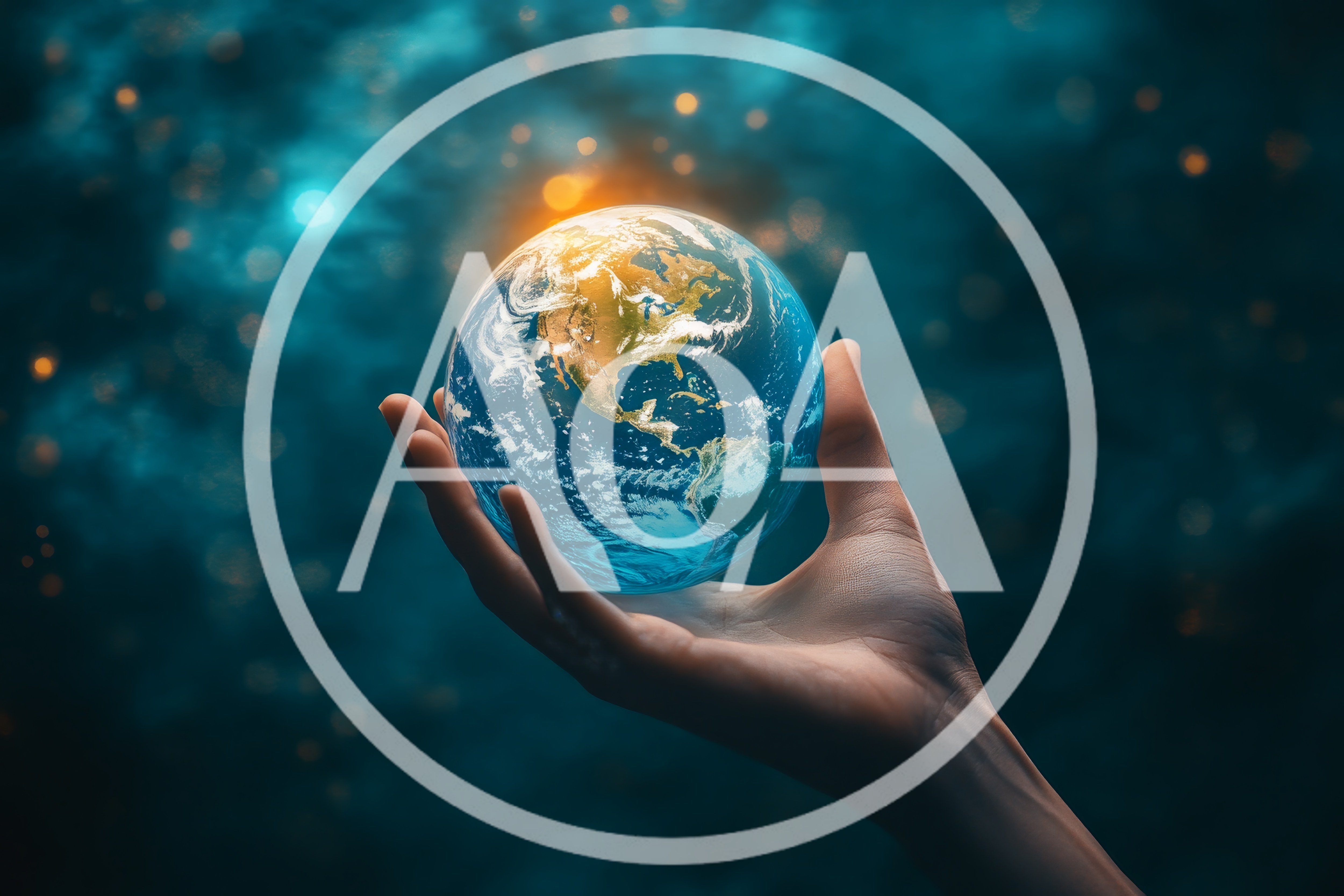 Human Hand Holding A Glowing Earth Globe