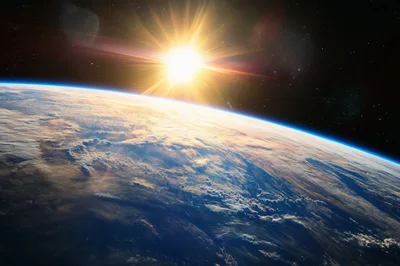 Stunning Sunrise Over Earth From Space